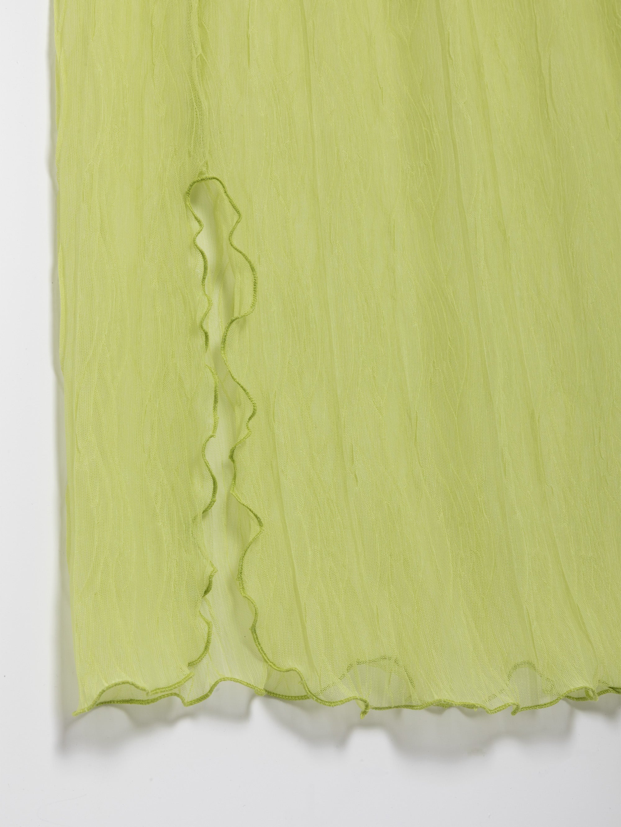 Pistachio Crumpled Easy Skirt