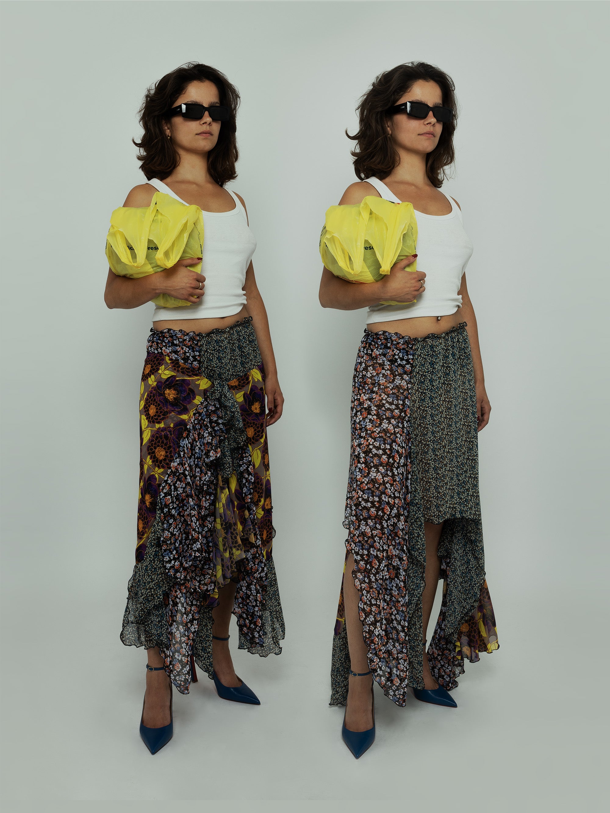 Multi-Flowers Two ways Skirt