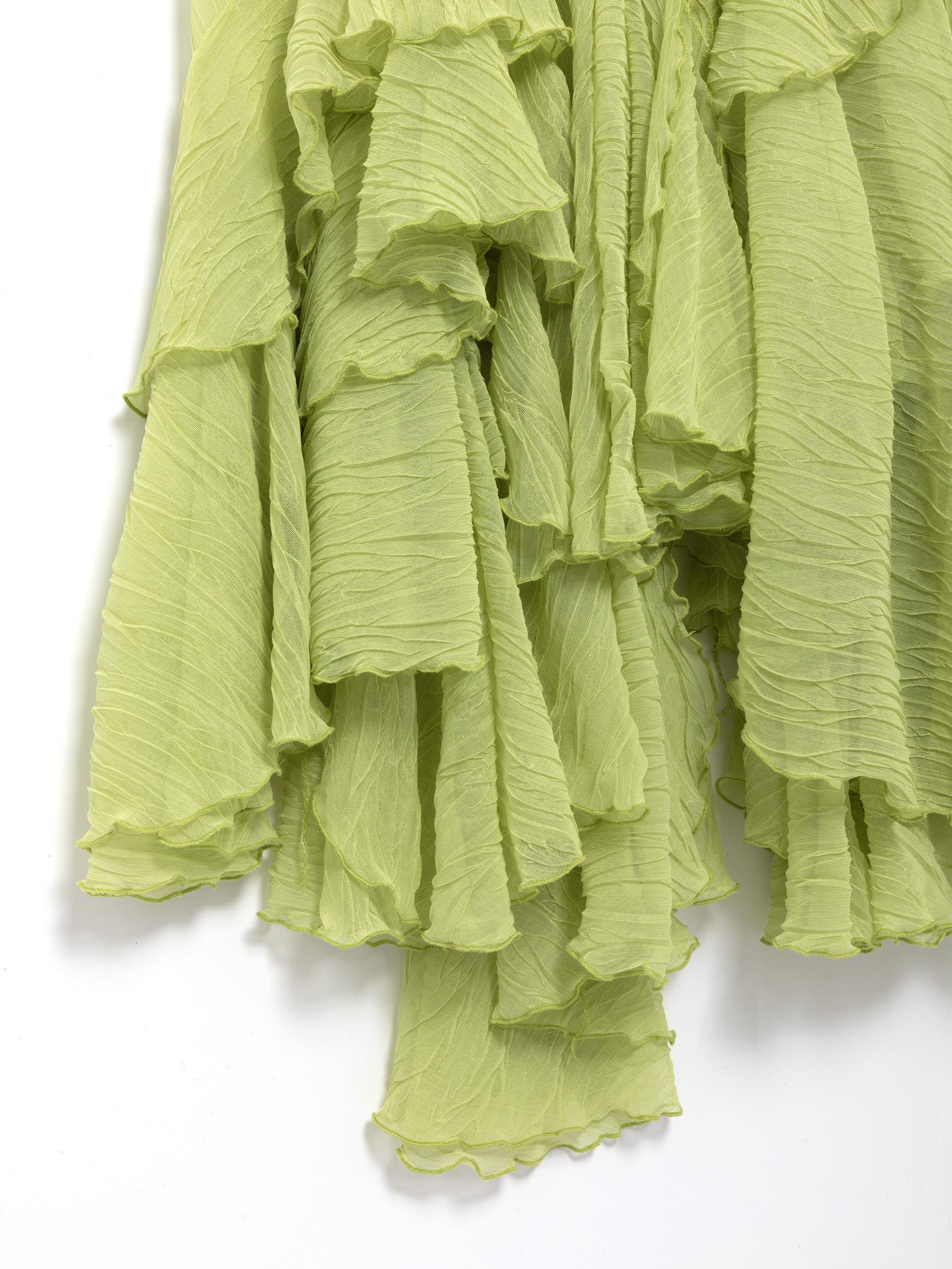 Pistachio Crumpled Spiral Maxi Dress