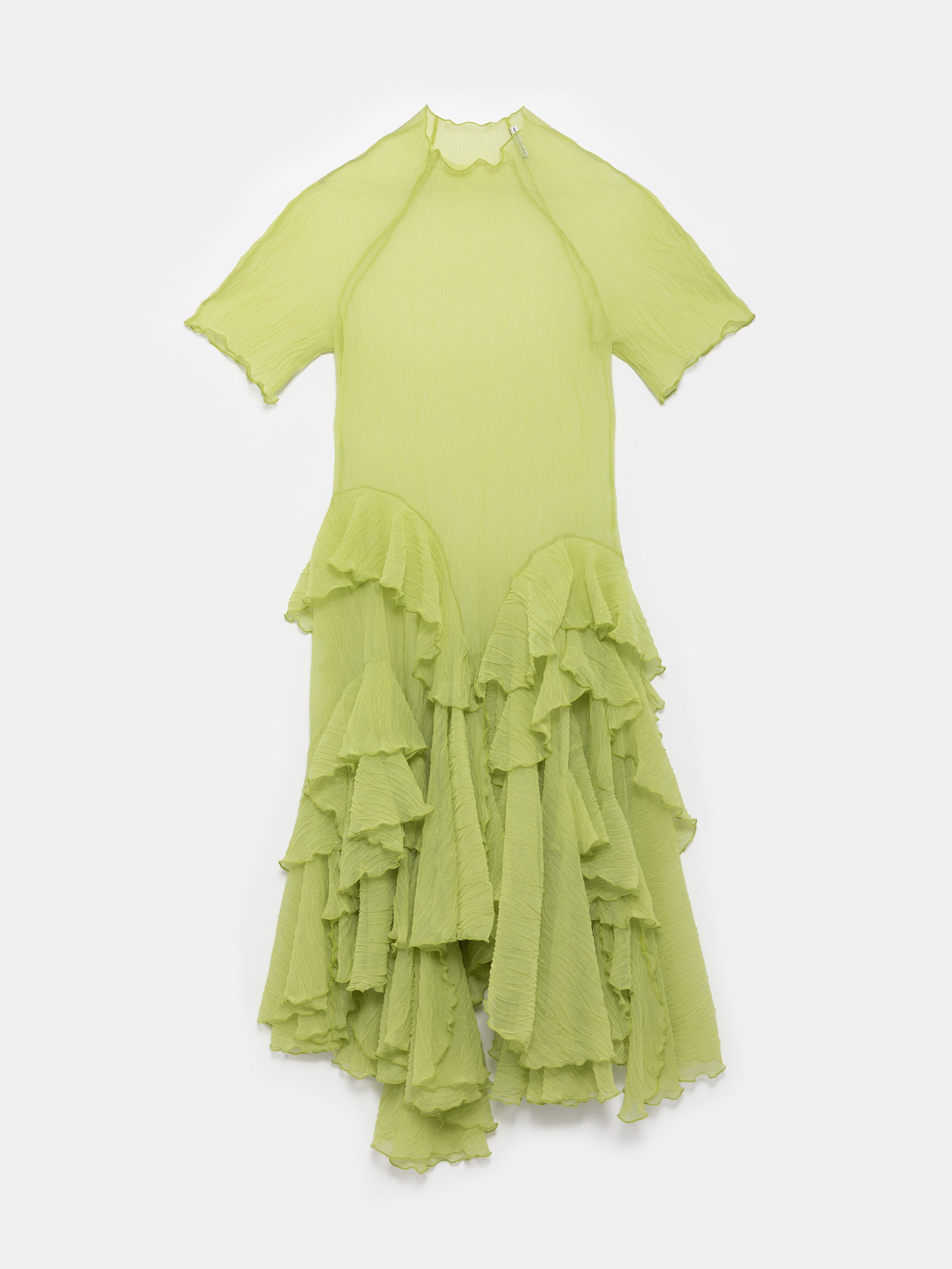 Pistachio Crumpled Spiral Maxi Dress