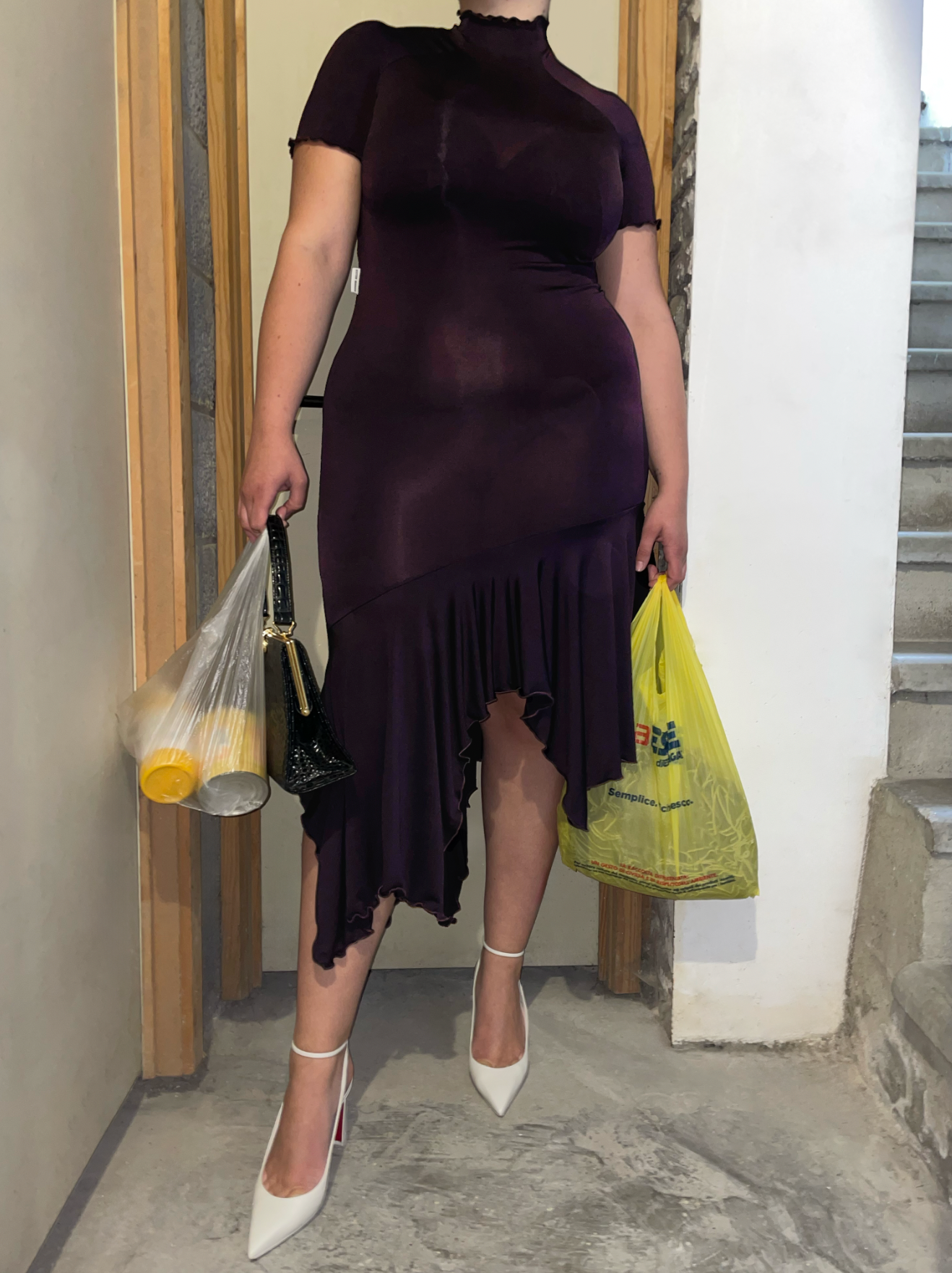 Deep Plume Easy Dress