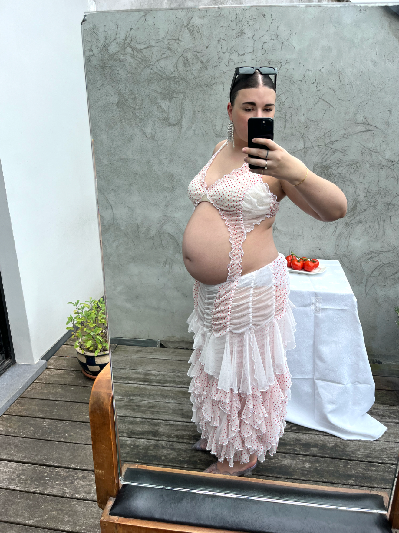 Butterfly Polka Dot Maxi Dress