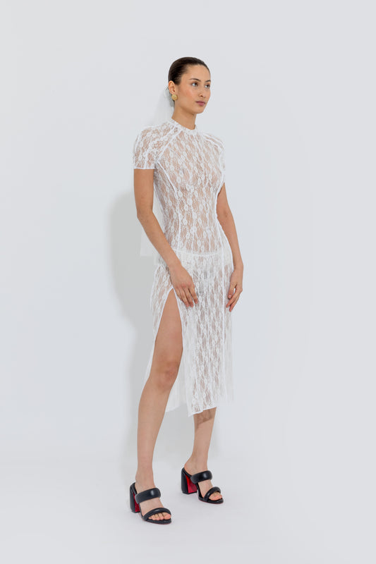 White Essential Lace Dress