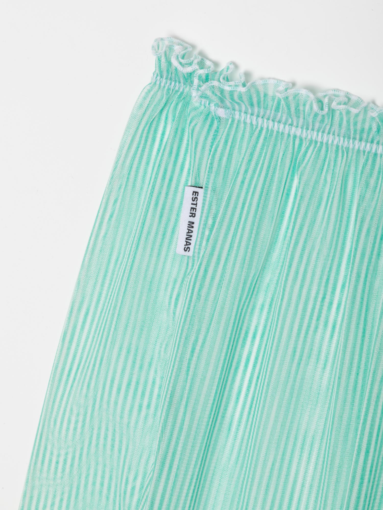 Mint Striped Easy Skirt