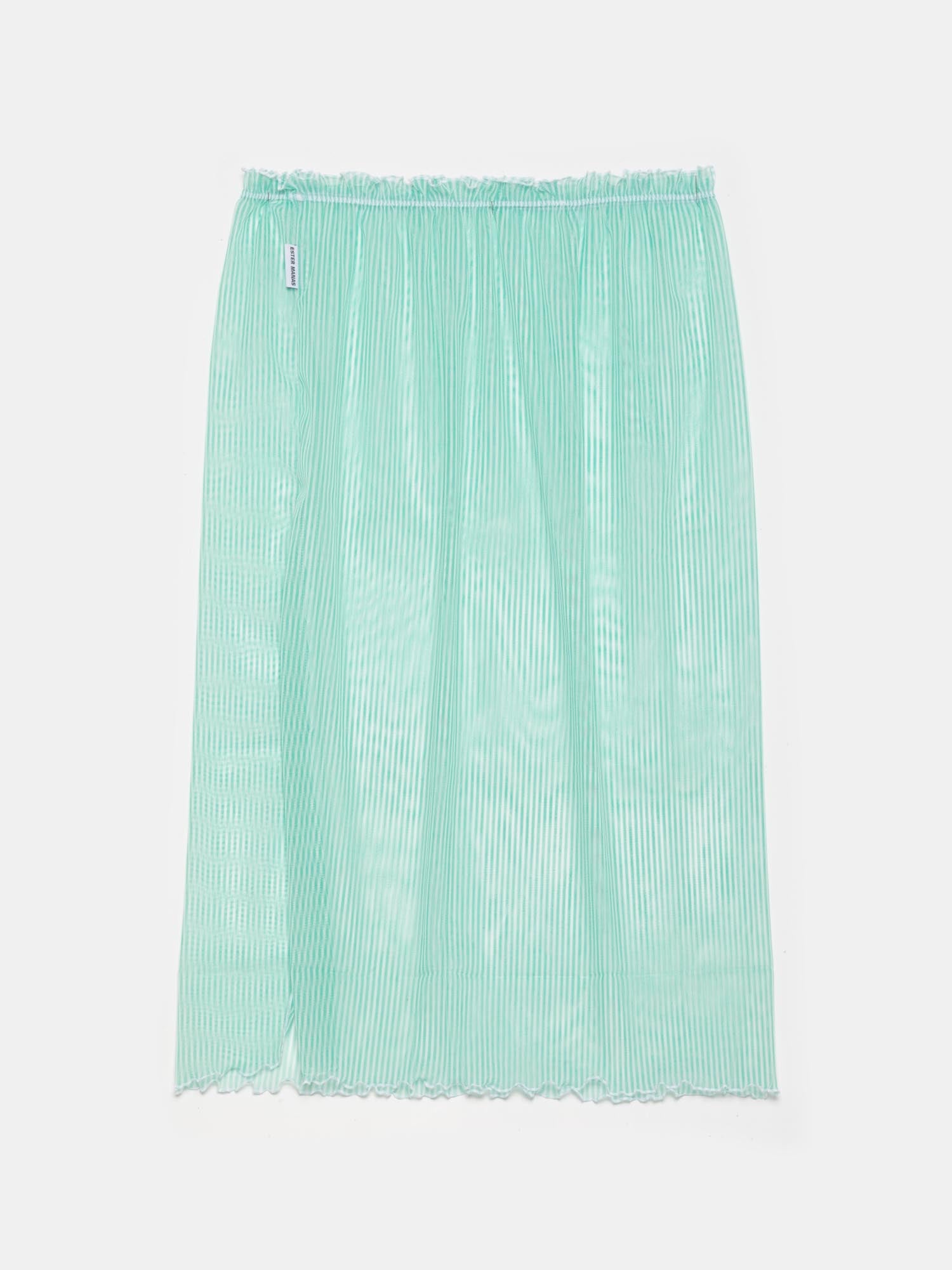 Mint Striped Easy Skirt
