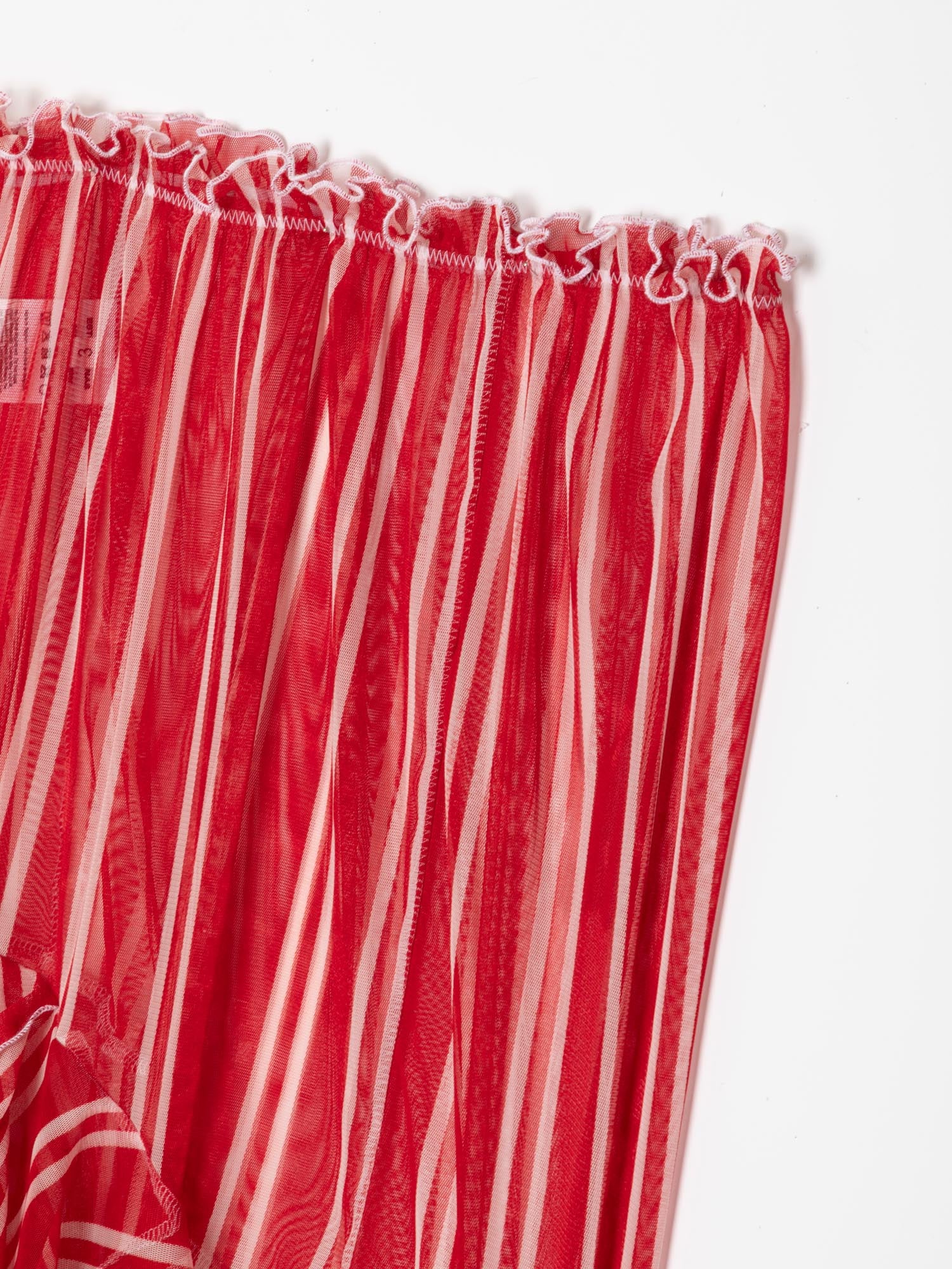 Red Striped Asymmetric Skirt