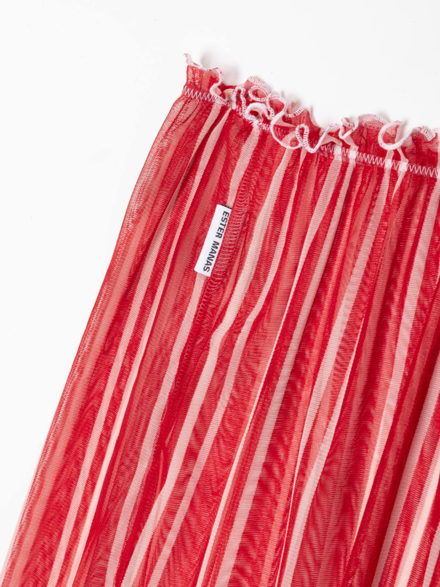 Red Striped Easy Skirt