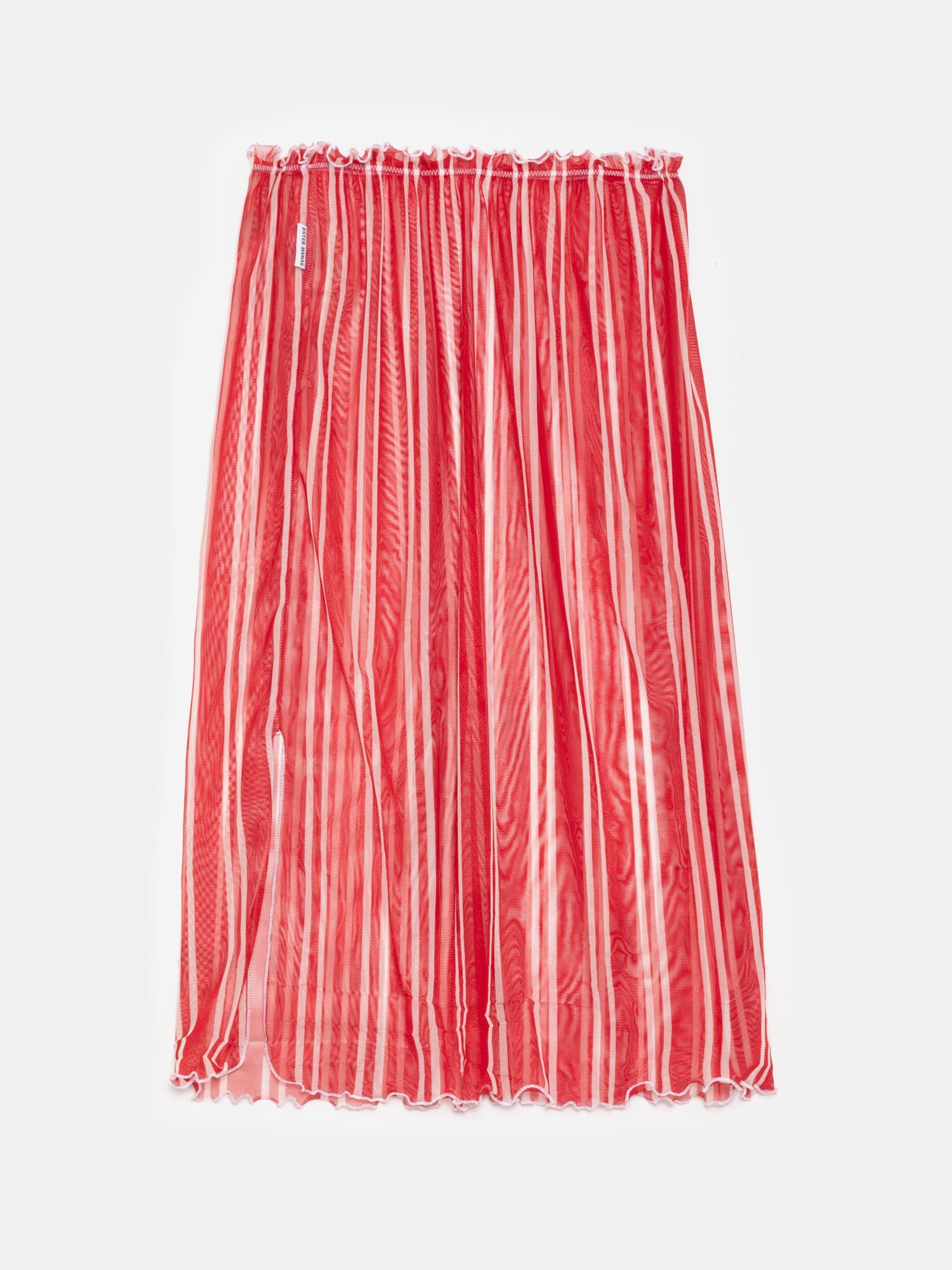 Red Striped Easy Skirt