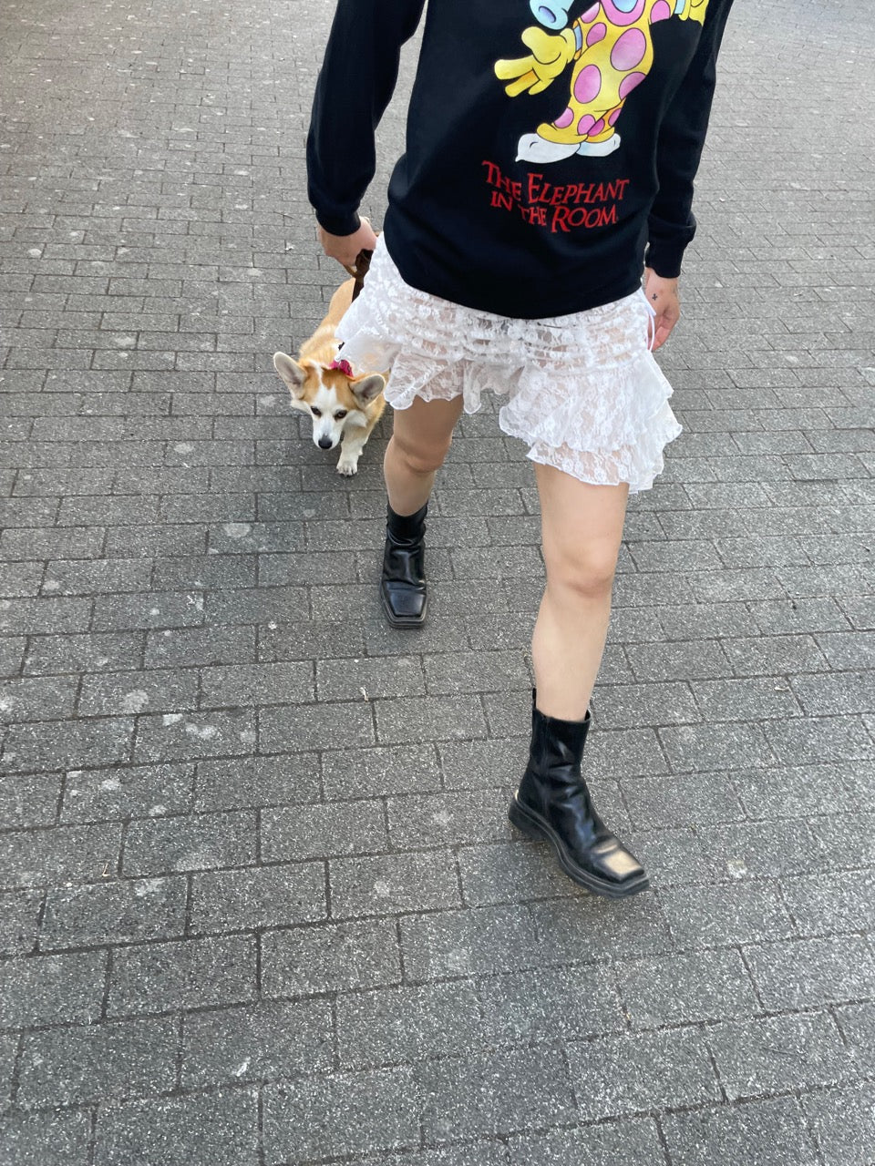 White Lace Signature Mini Skirt