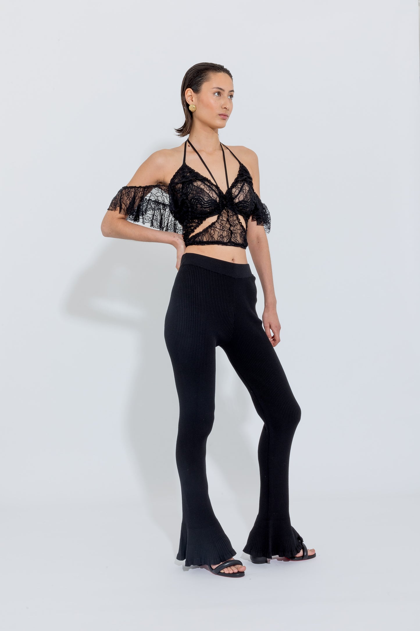 Black Frilly Pants