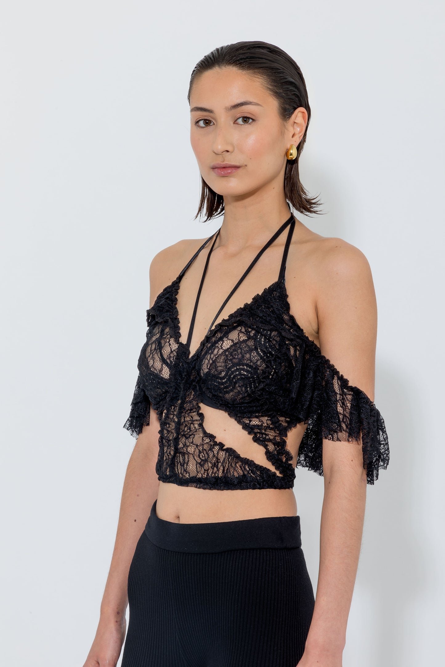 Black Frilly Pants
