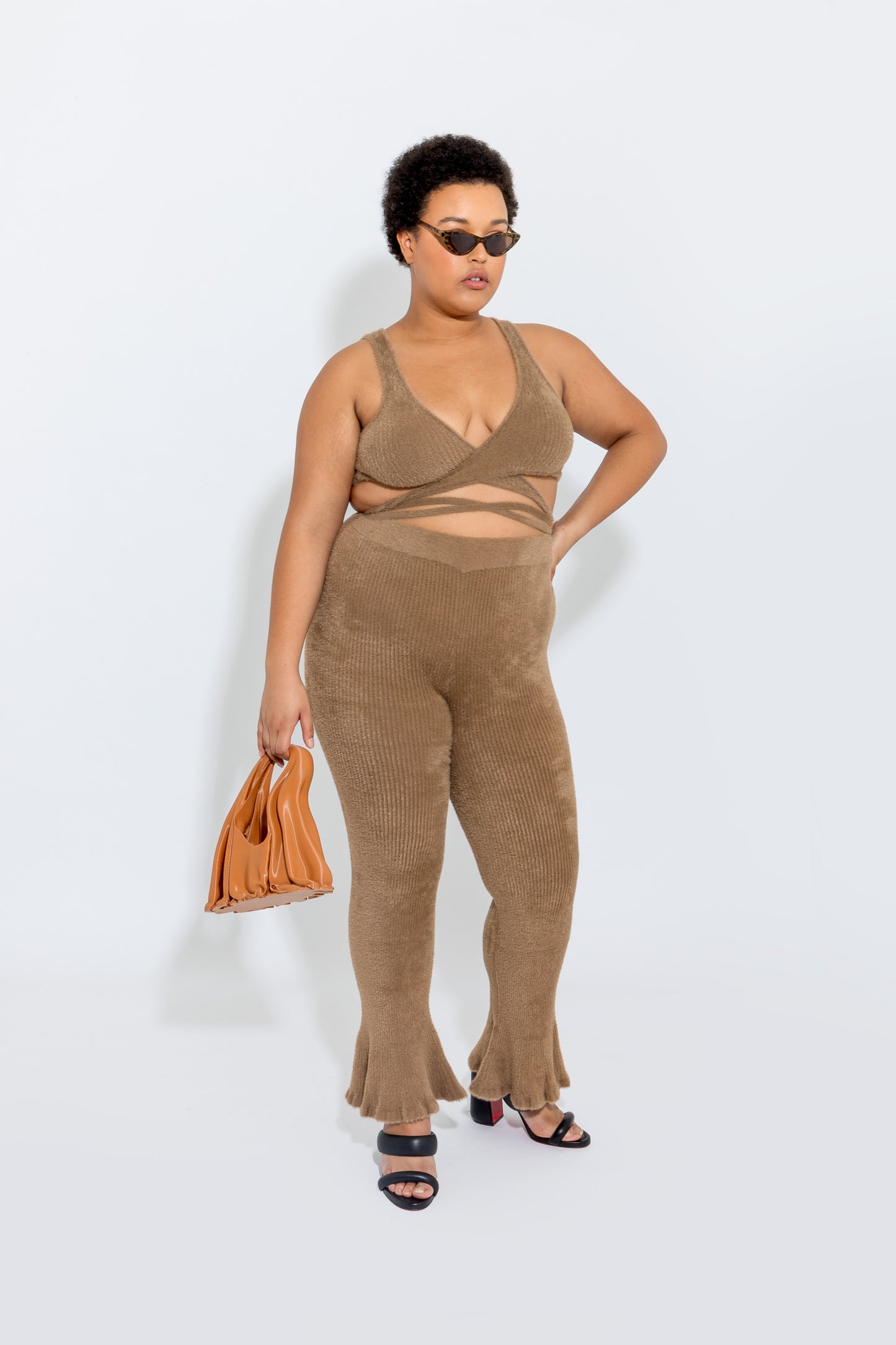 Brown Frilly Pants