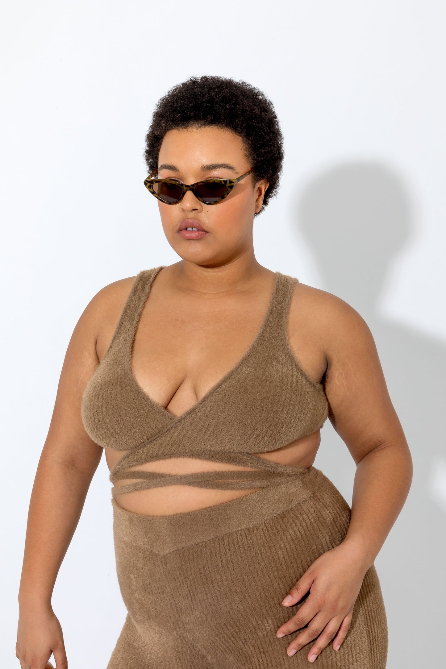 Brown Peephole Bra