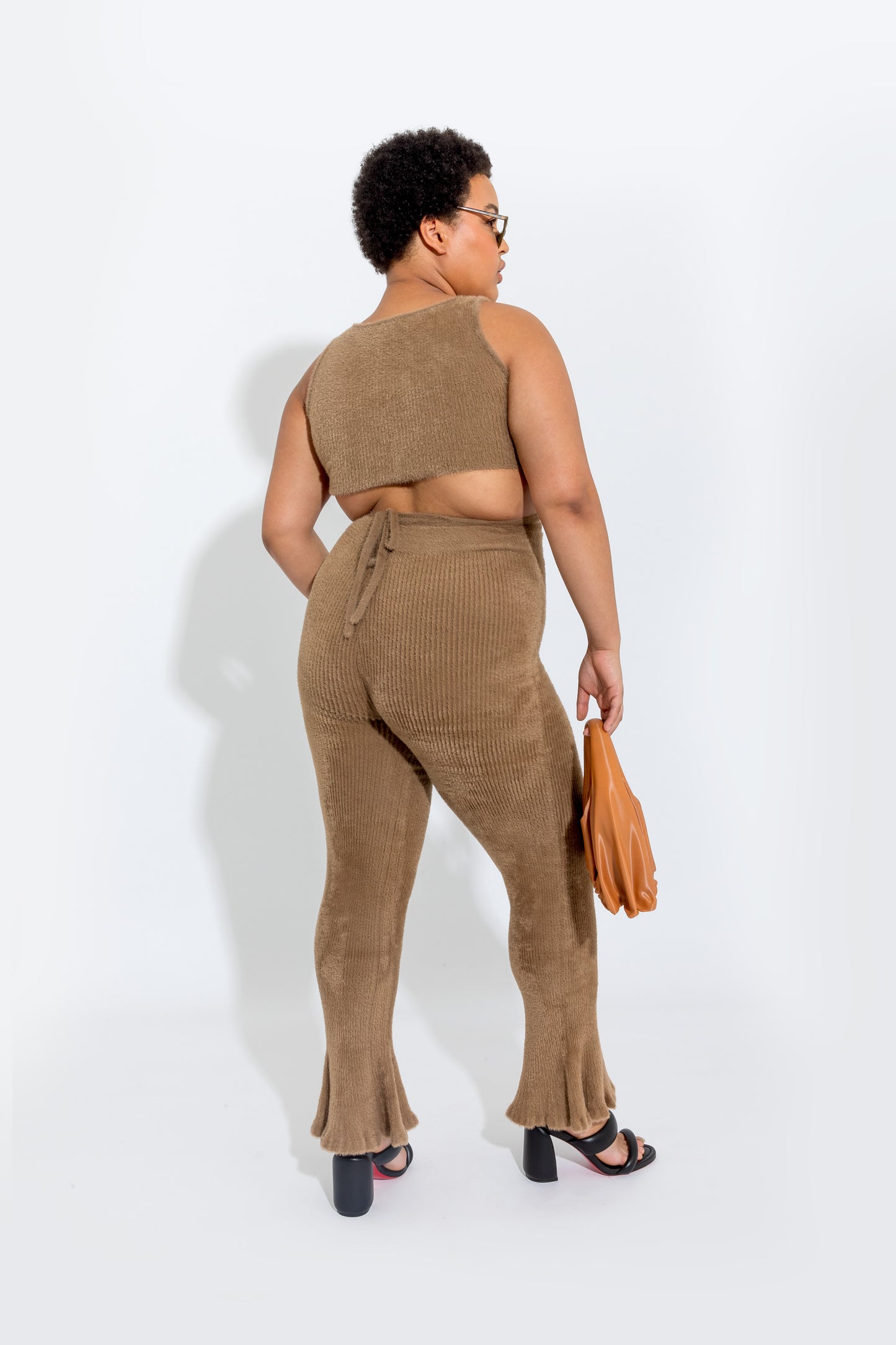 Brown Frilly Pants