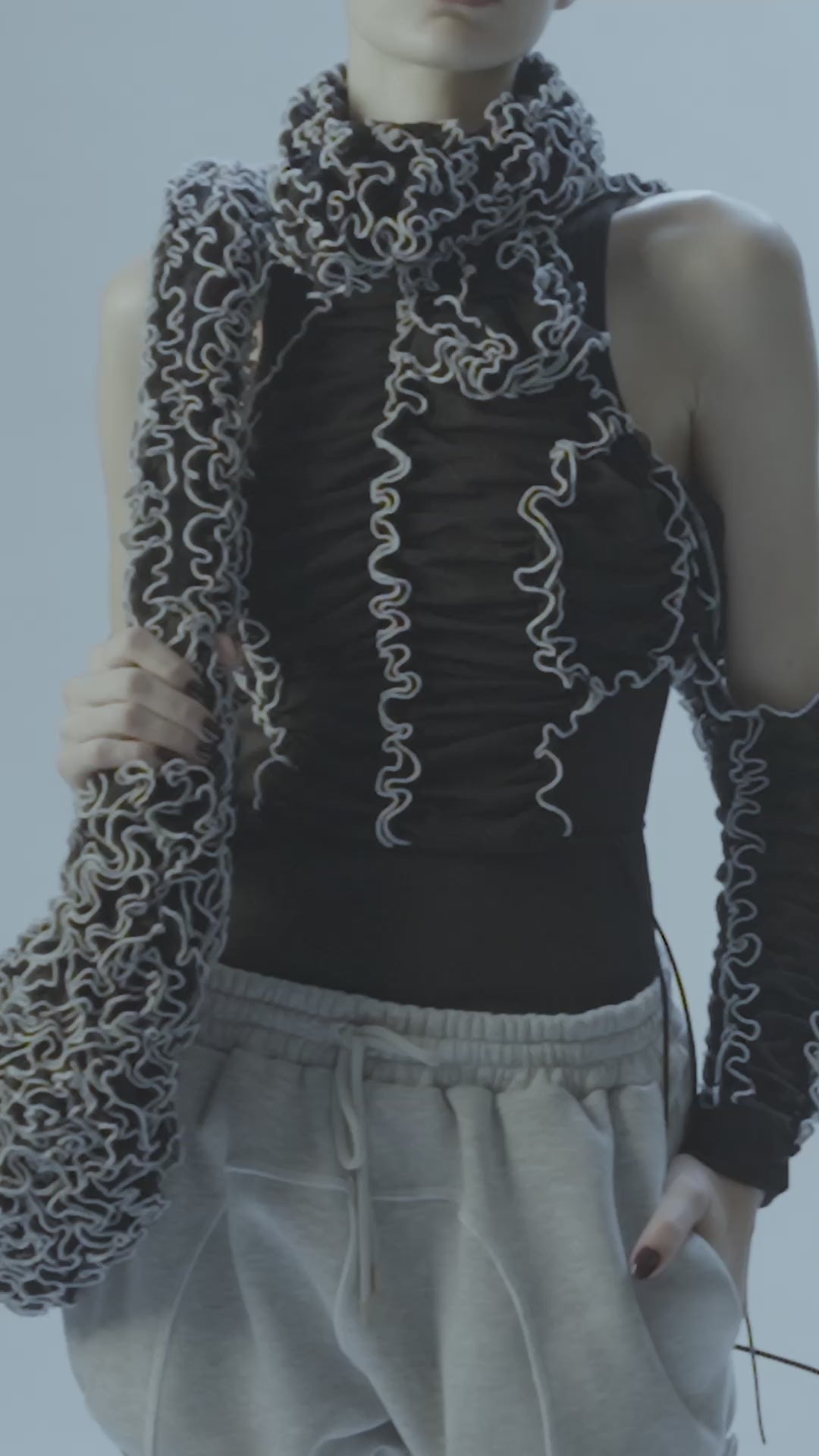 Signature Black Ruched Crop Top