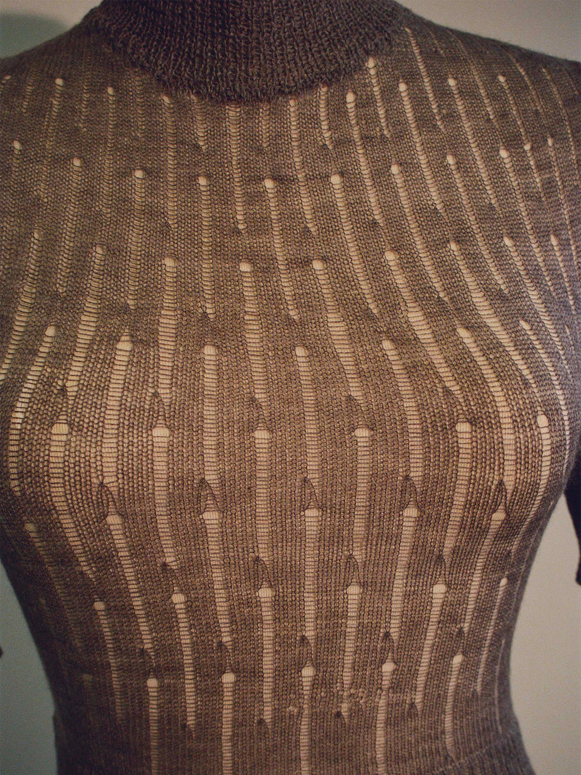 Open-Work Wool Crop Top