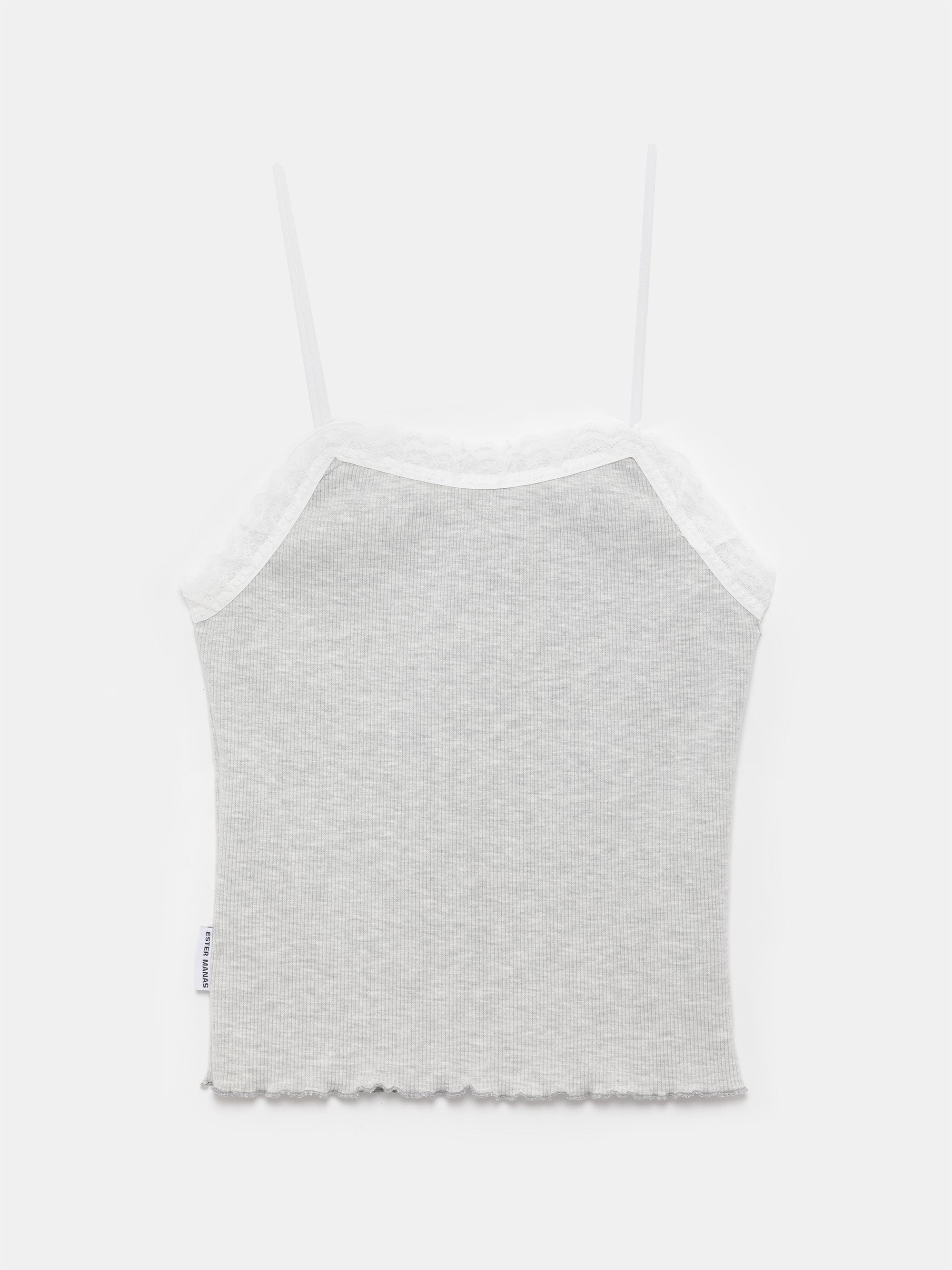 Grey Lace Tank Top