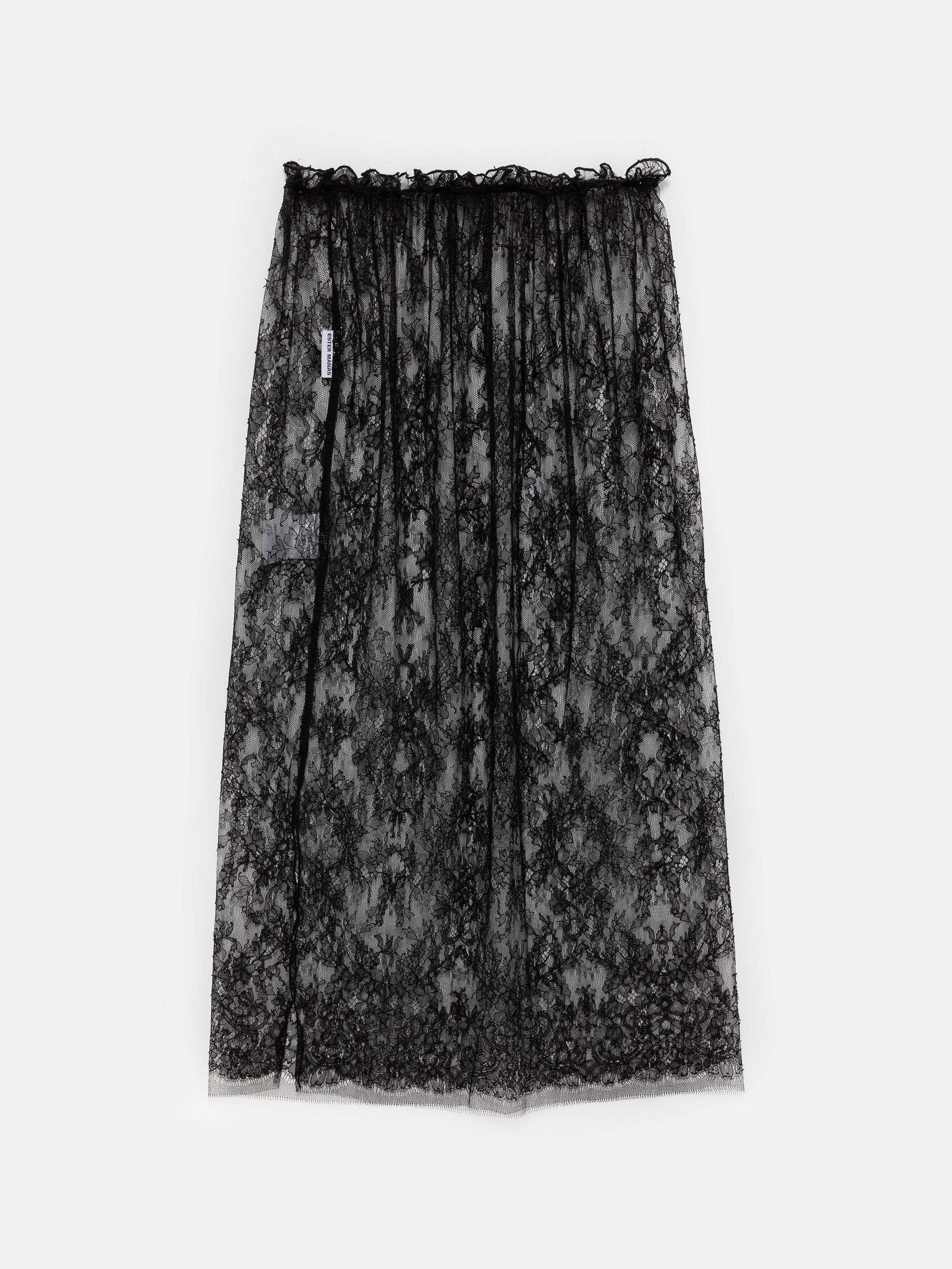 Black Floral Lace Skirt