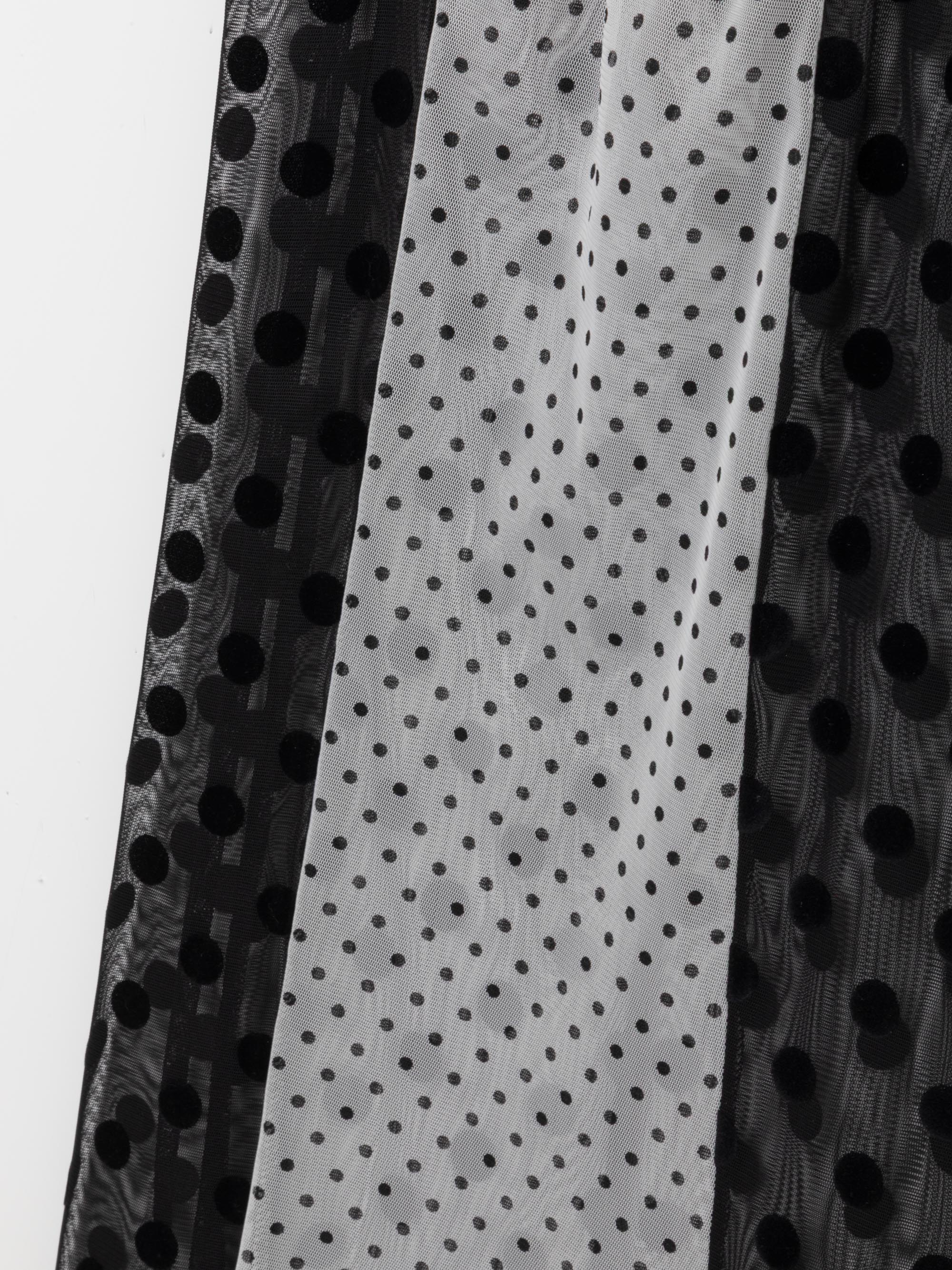 Black & White Polka Dots Long Skirt