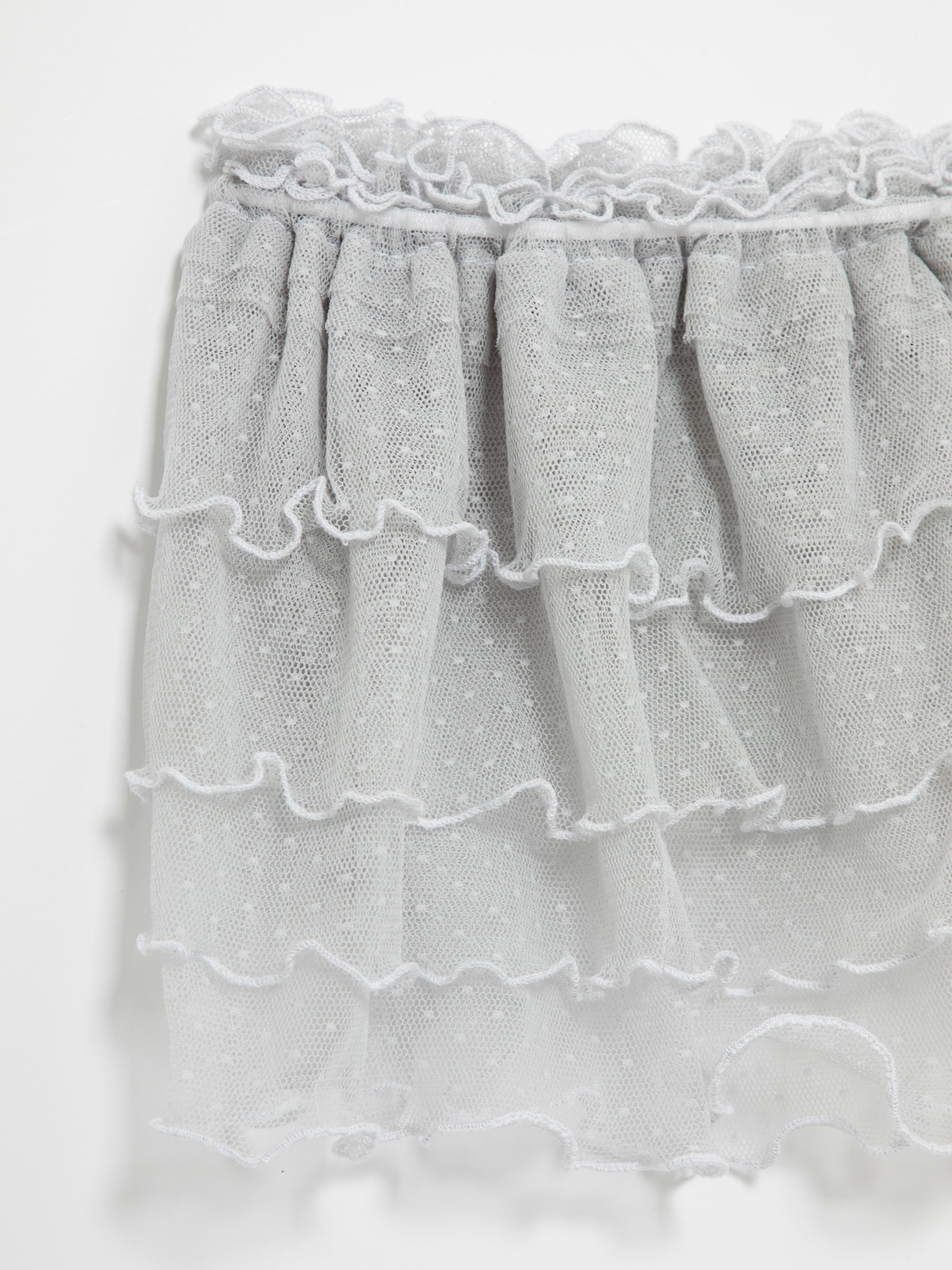 Mini Manas - Grey Polka Dot Mini Skirt