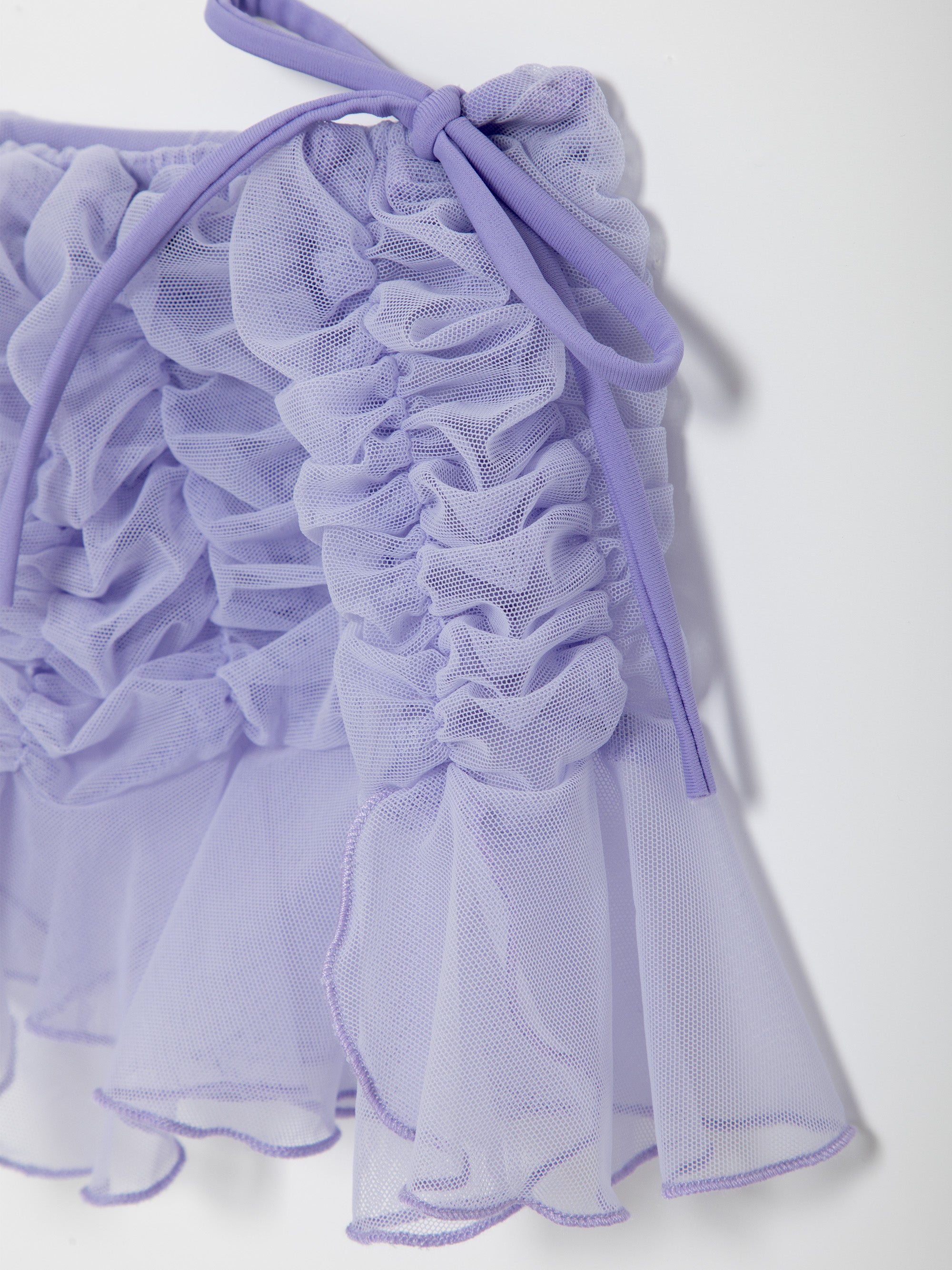 Mini Manas - Lilac Mini ruched Skirt