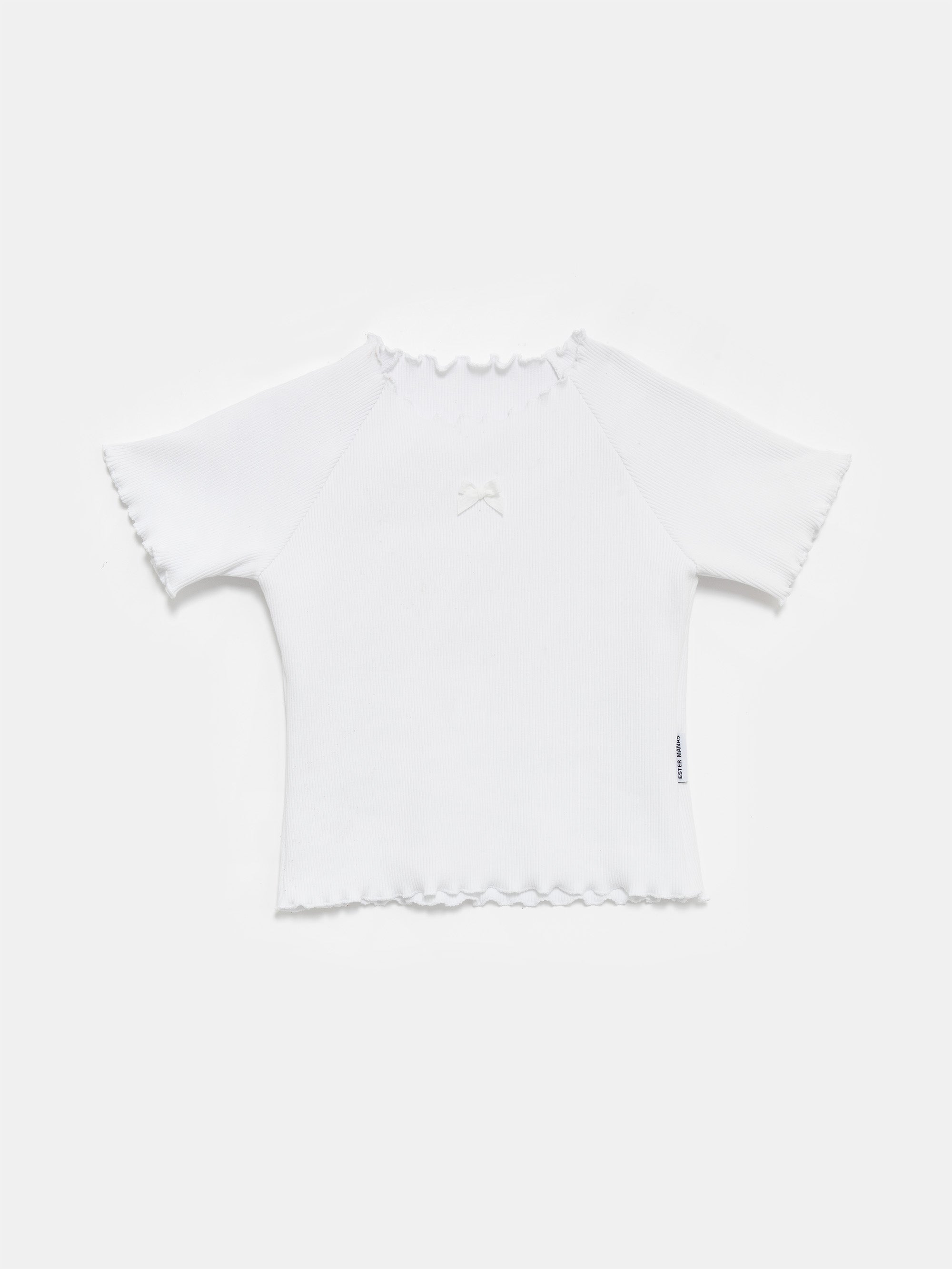 Mini Manas - White mini Bow Easy Top