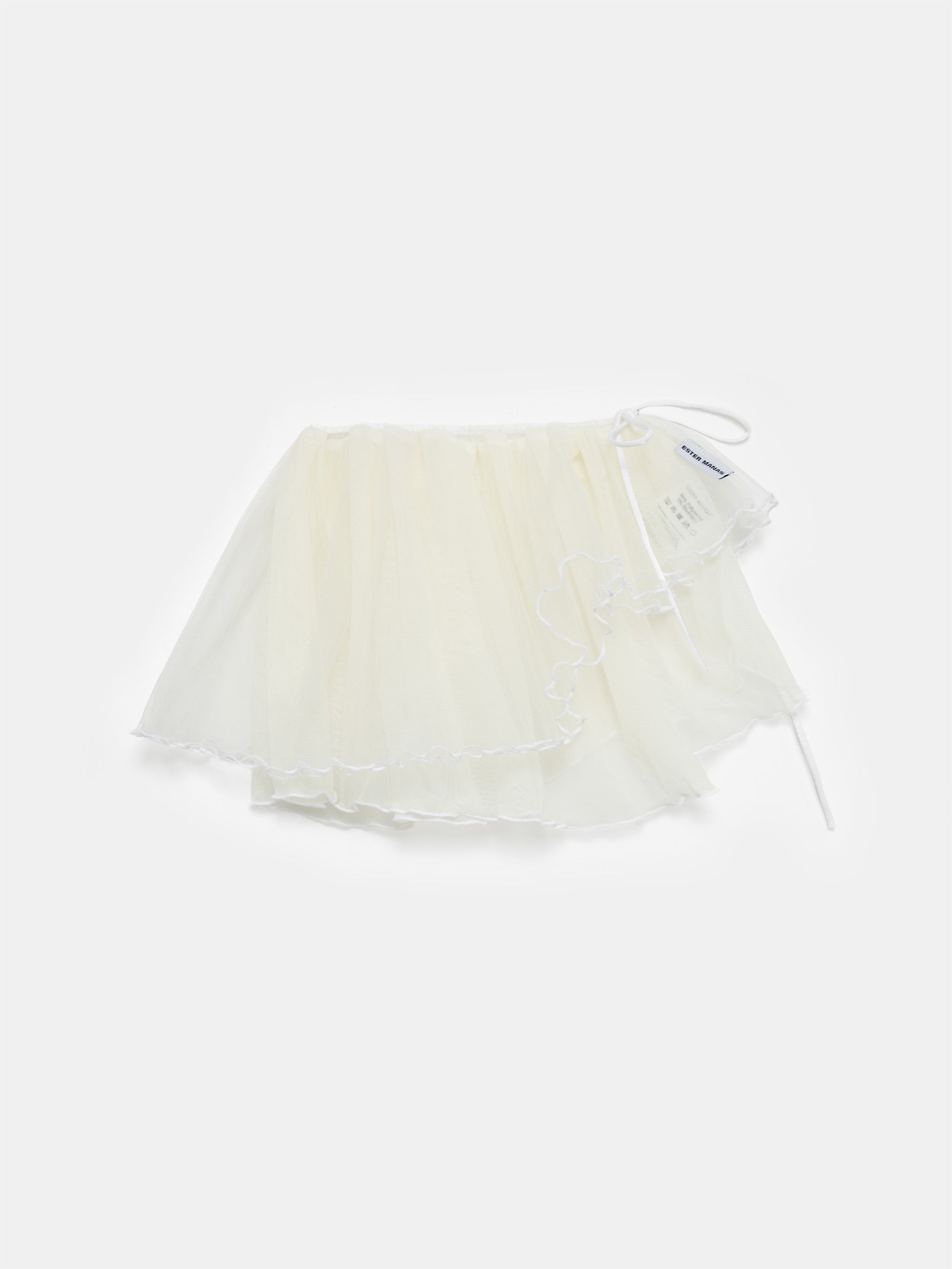 Mini Manas -  Off-White Midi Tutu Skirt