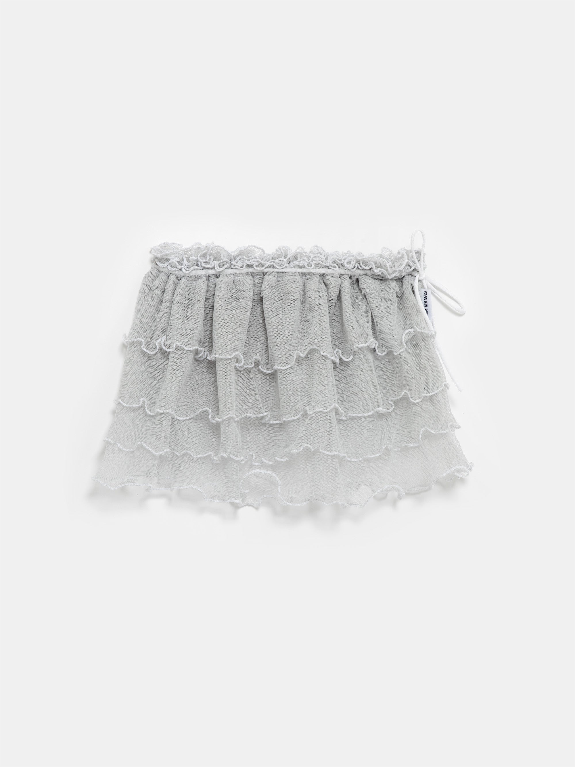 Mini Manas - Grey Polka Dot Mini Skirt