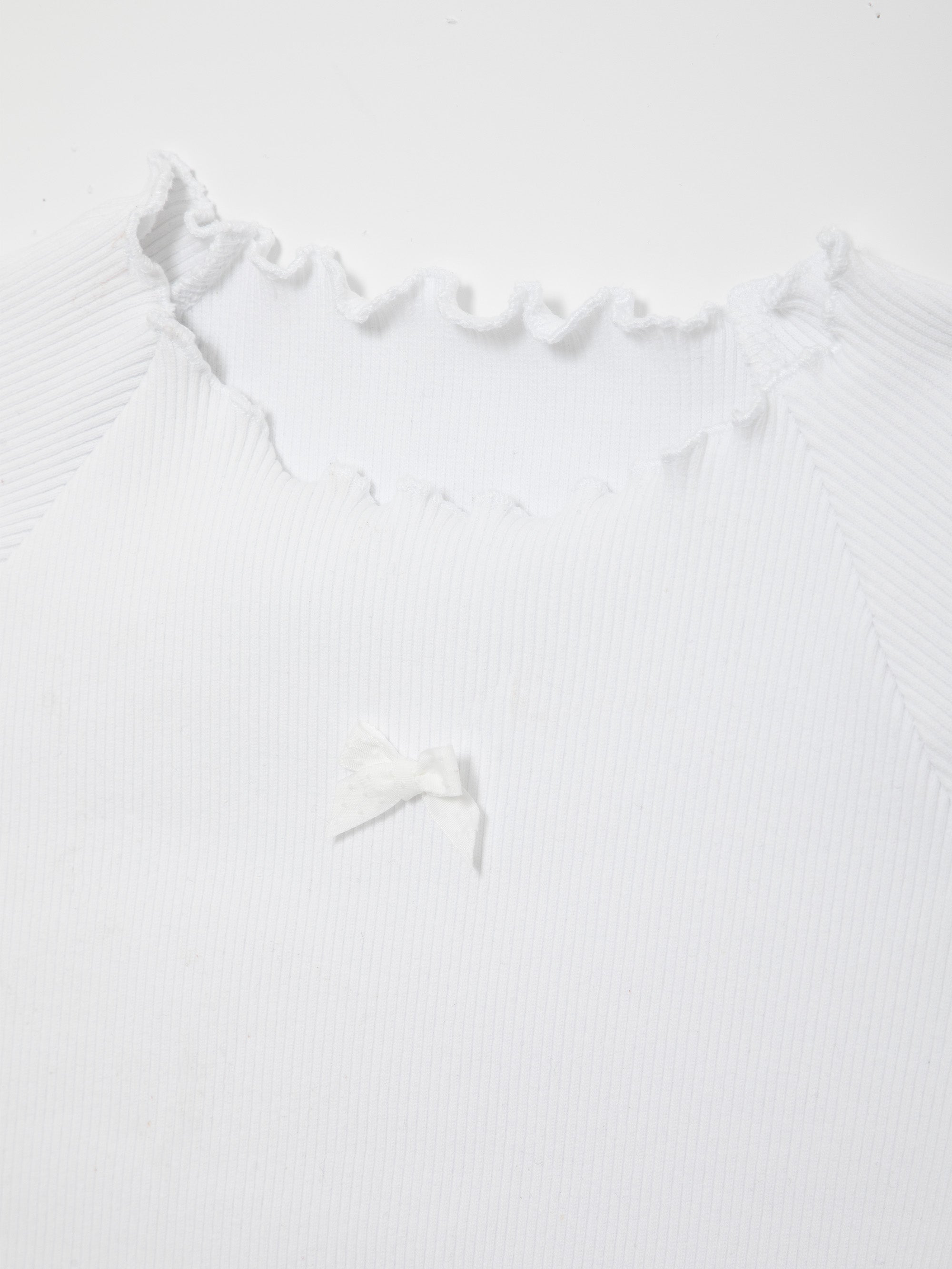 Mini Manas - White mini Bow Easy Top