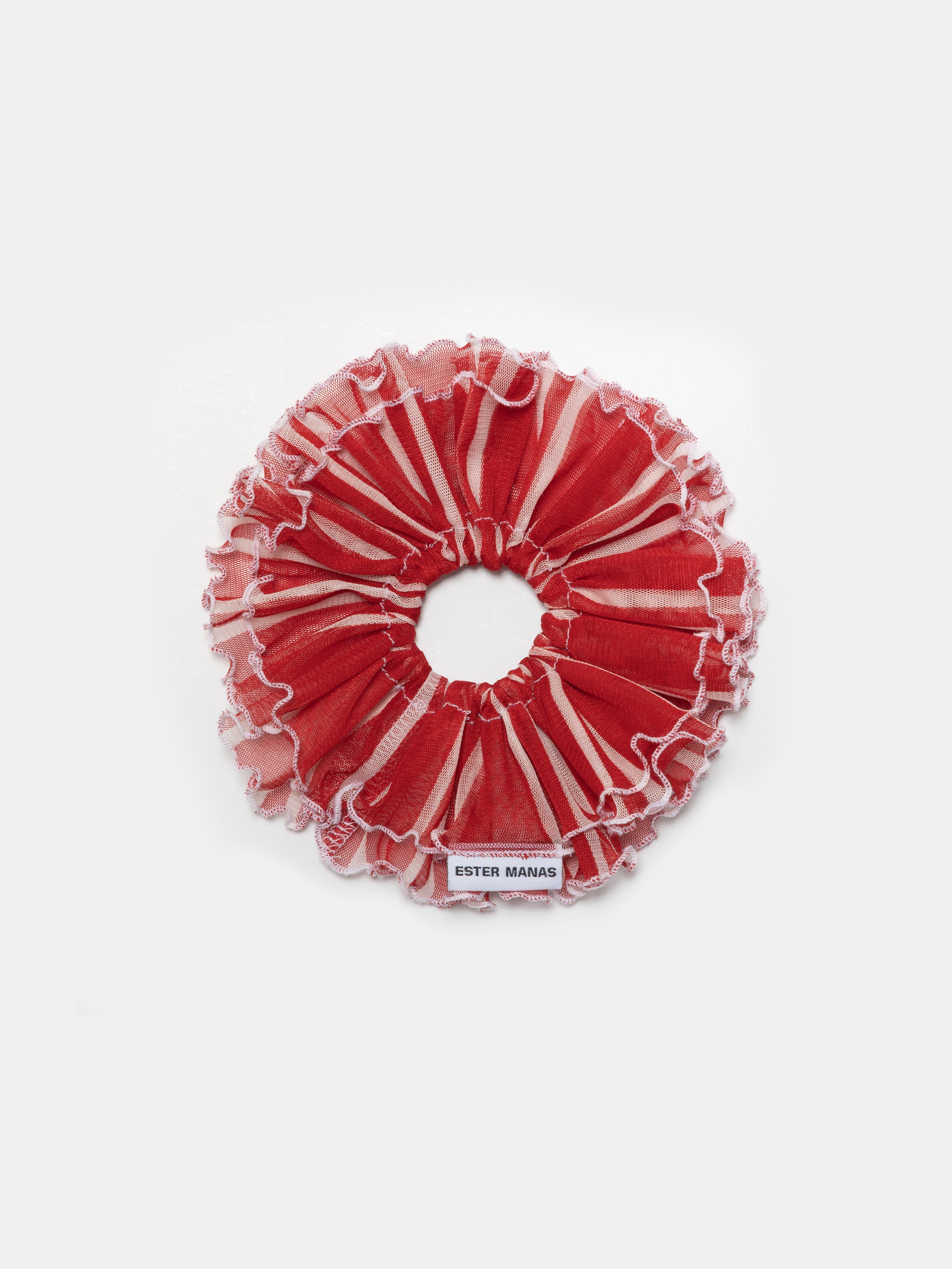 Red Stripped Scrunchie