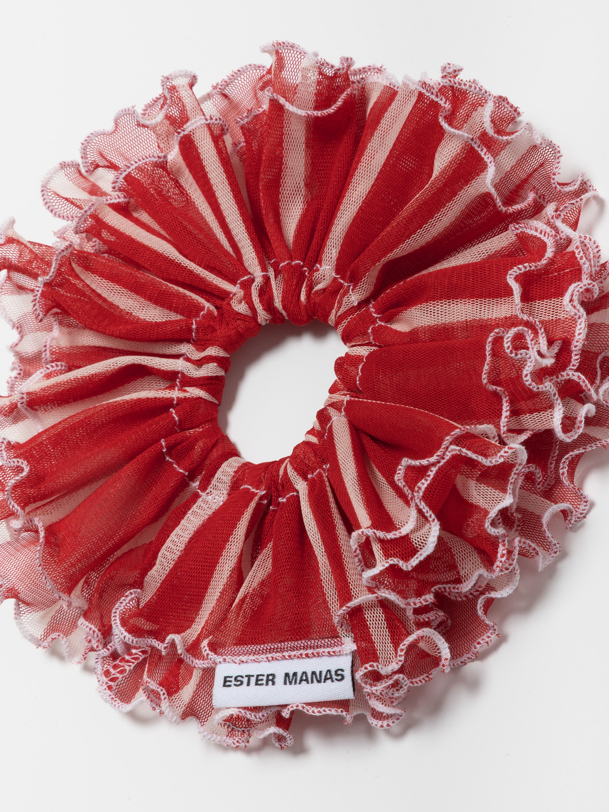 Red Stripped Scrunchie