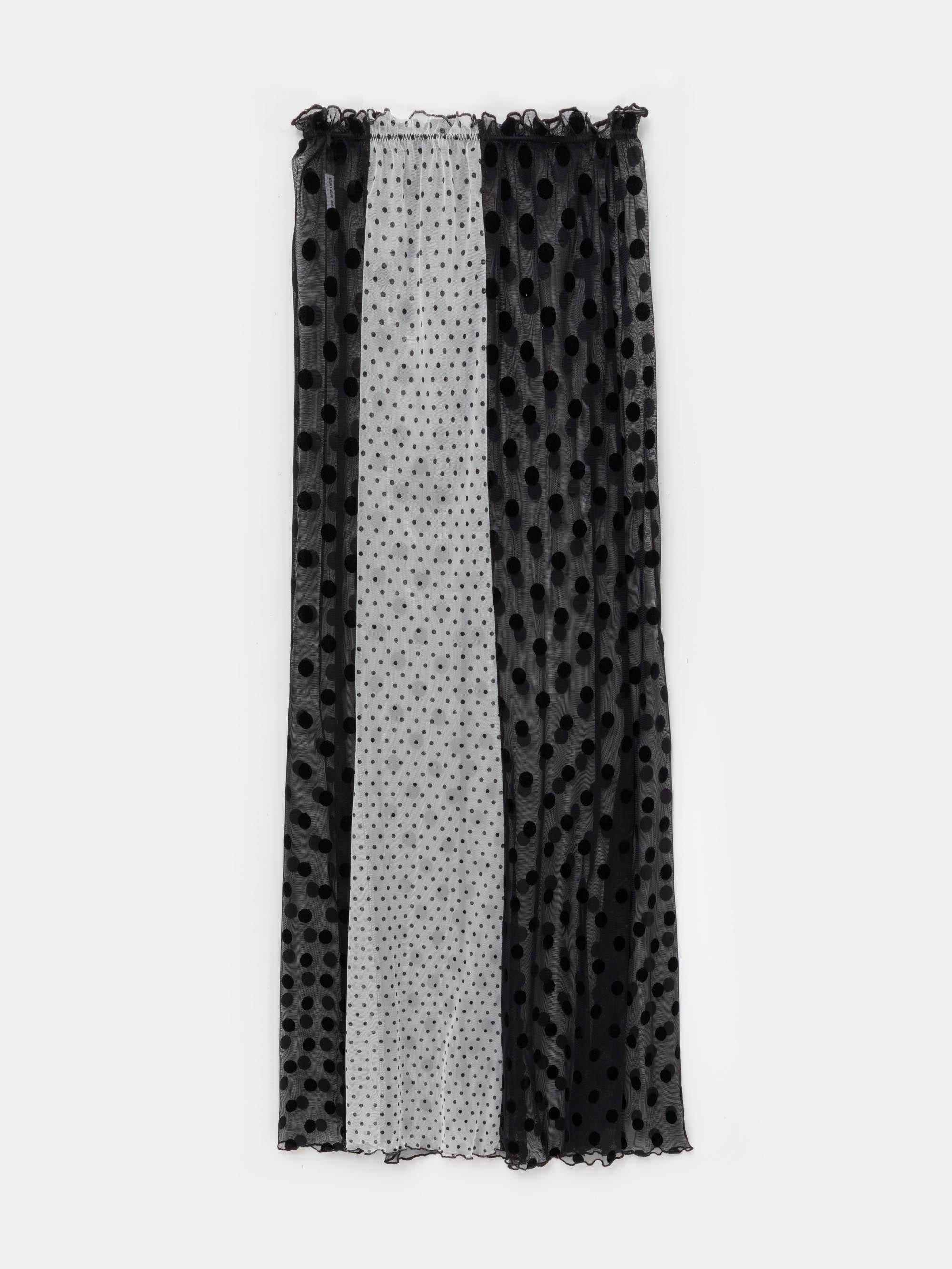 Black & White Polka Dots Long Skirt