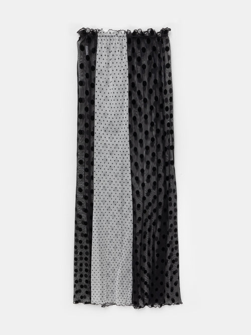 Black & White Polka Dots Long Skirt