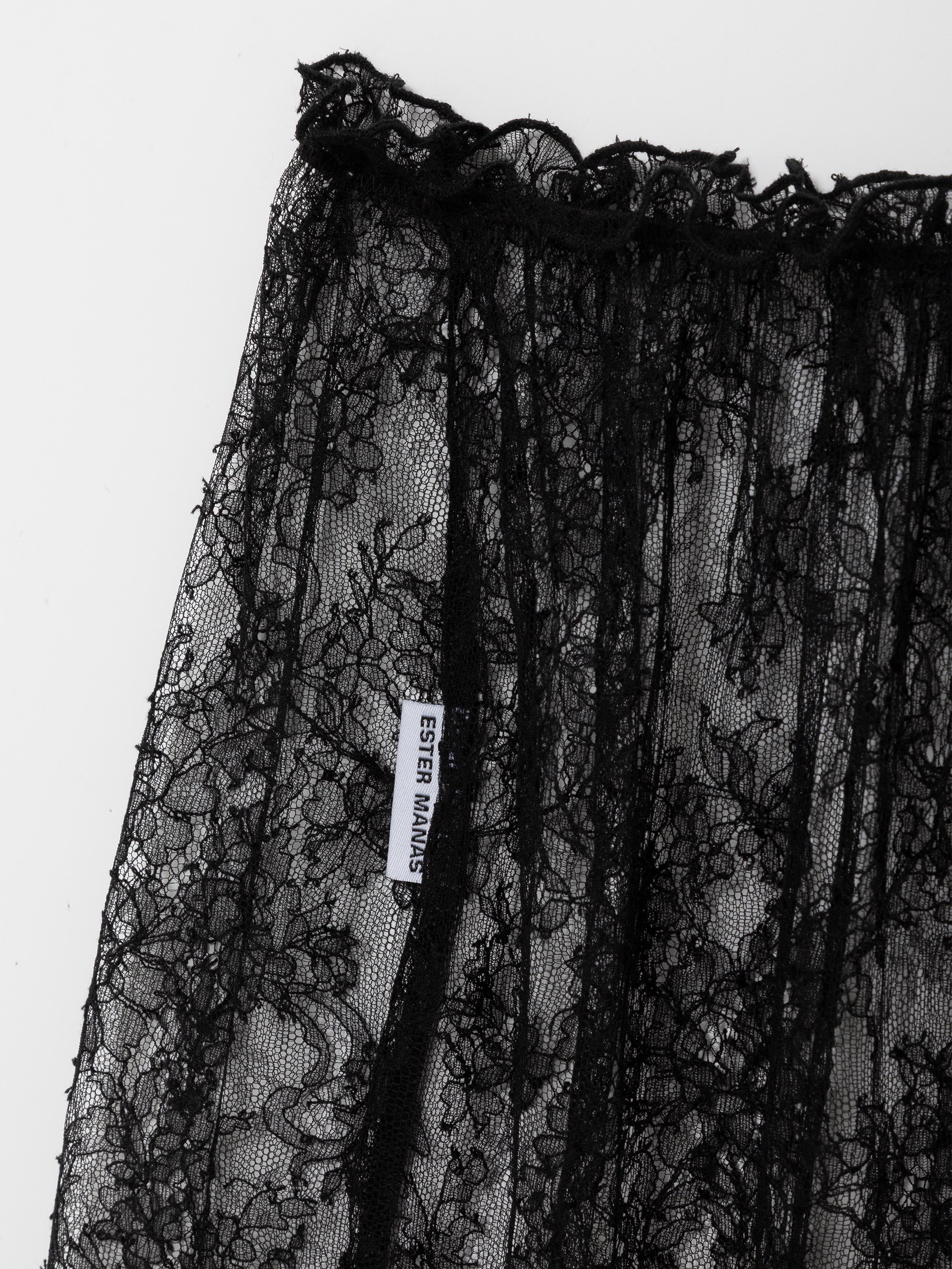 Black Floral Lace Skirt