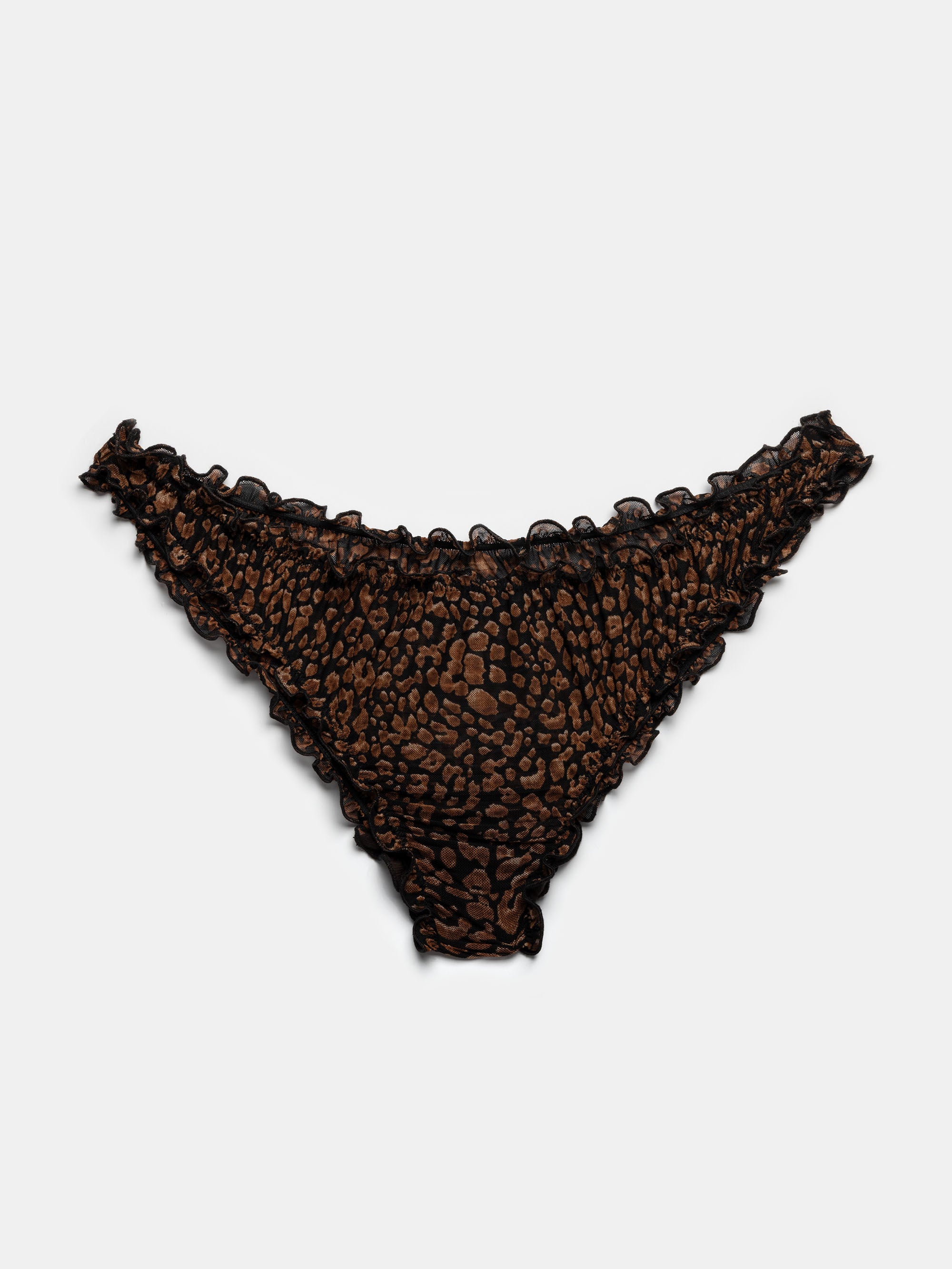 Brown Leopard Ruffled Panties