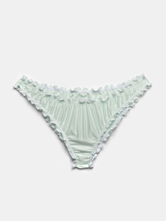 Silky green Ruffled Panties