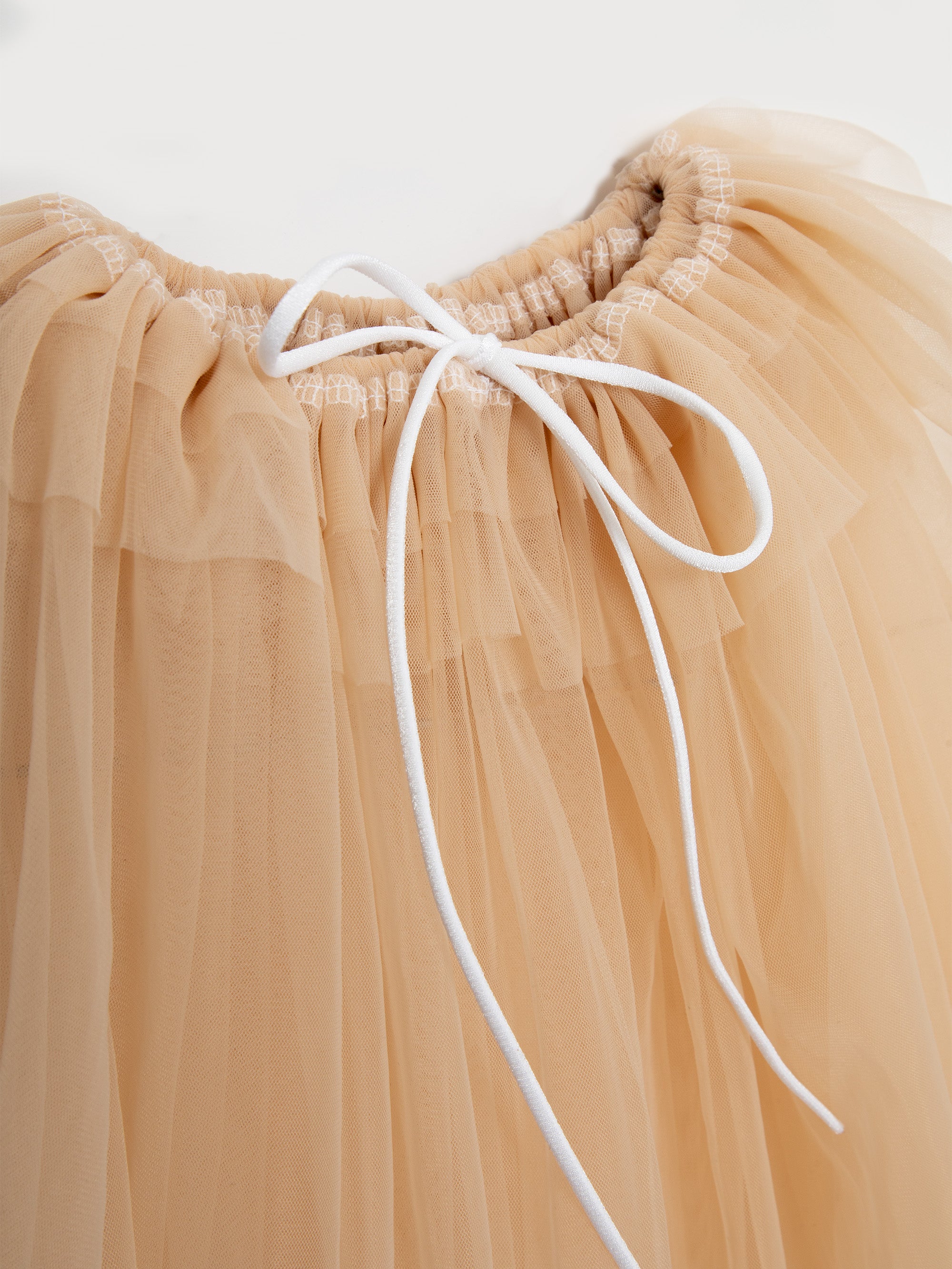 Mini Manas - Peach Maxi Gathered Blouse