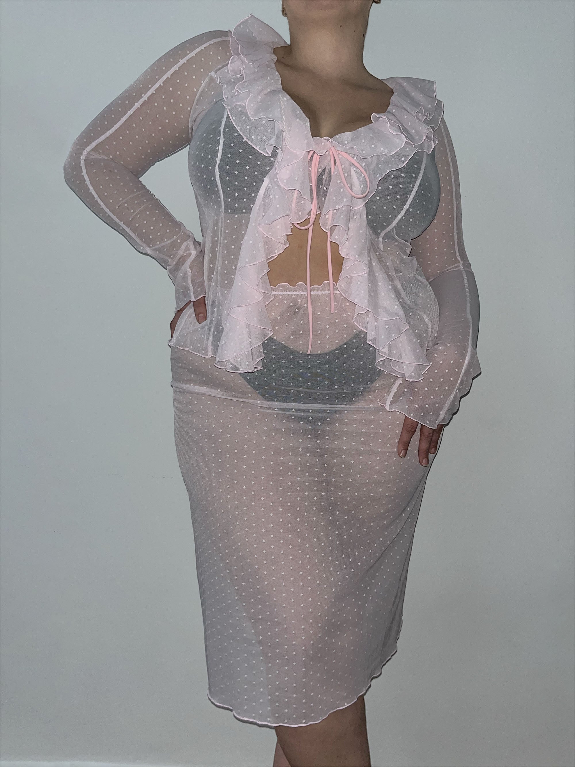 Pink Polka Dot Bolero