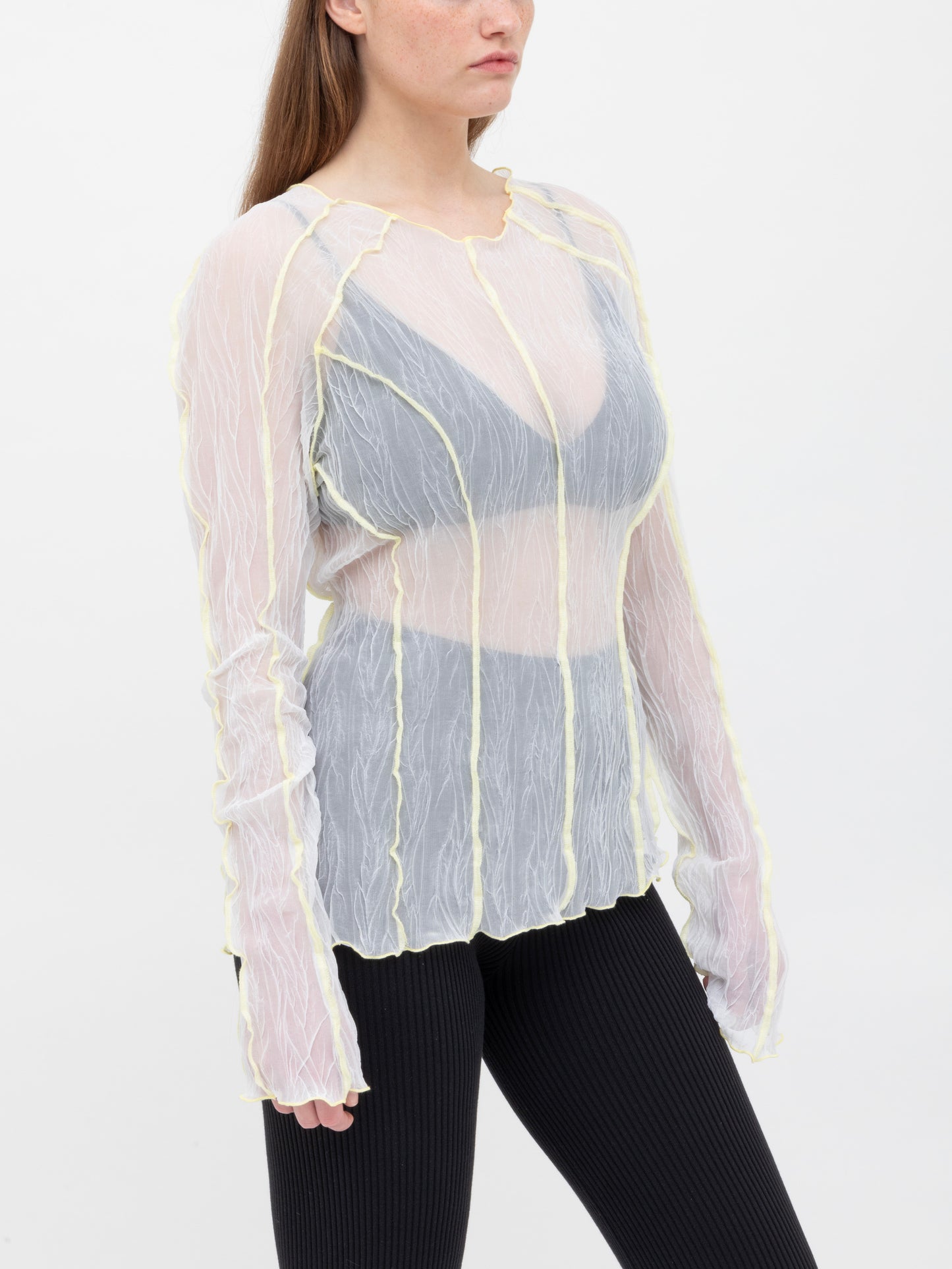 Crumpled Long Sleeve Top