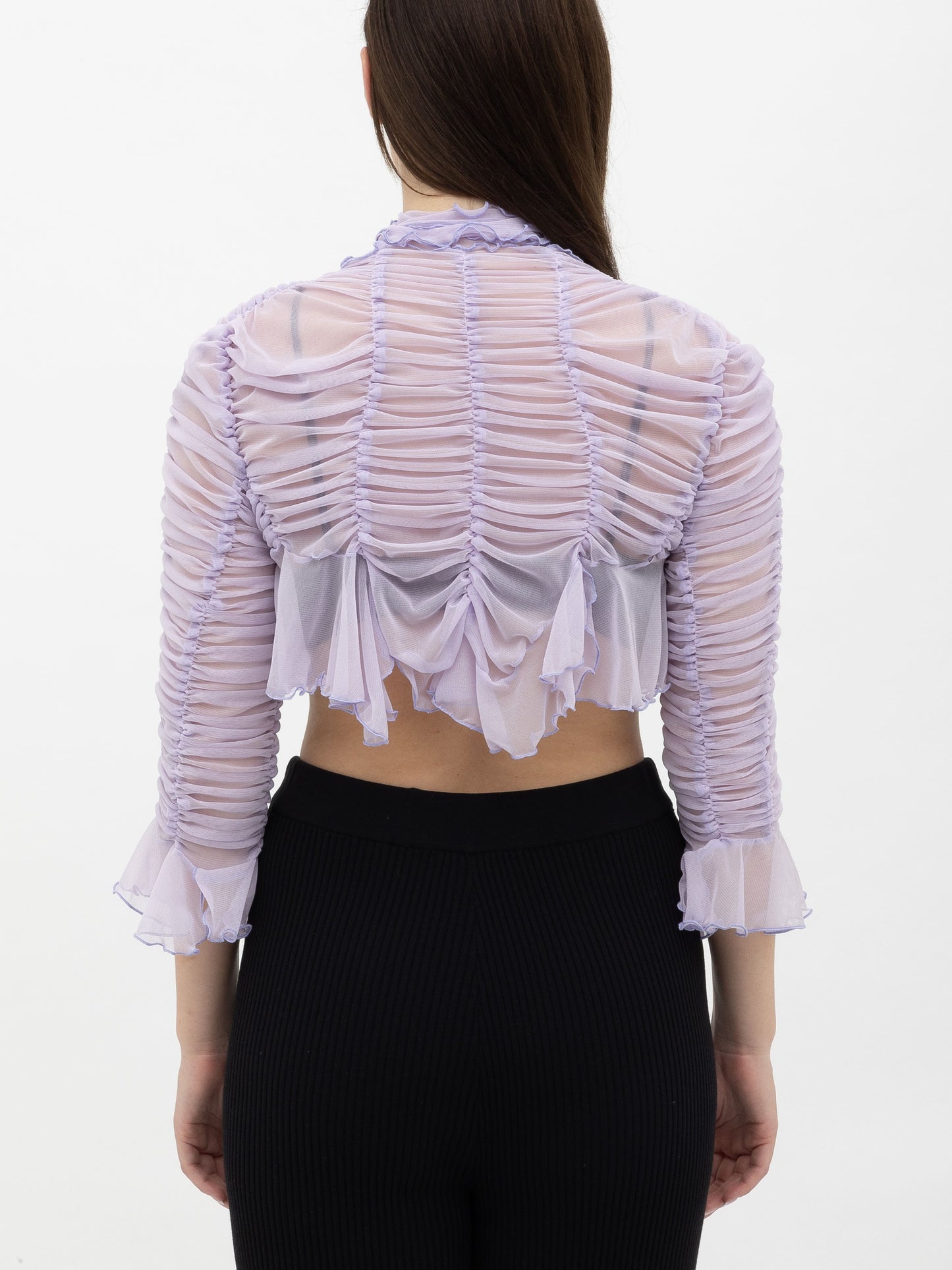 Bow Asymmetric Ruched Top