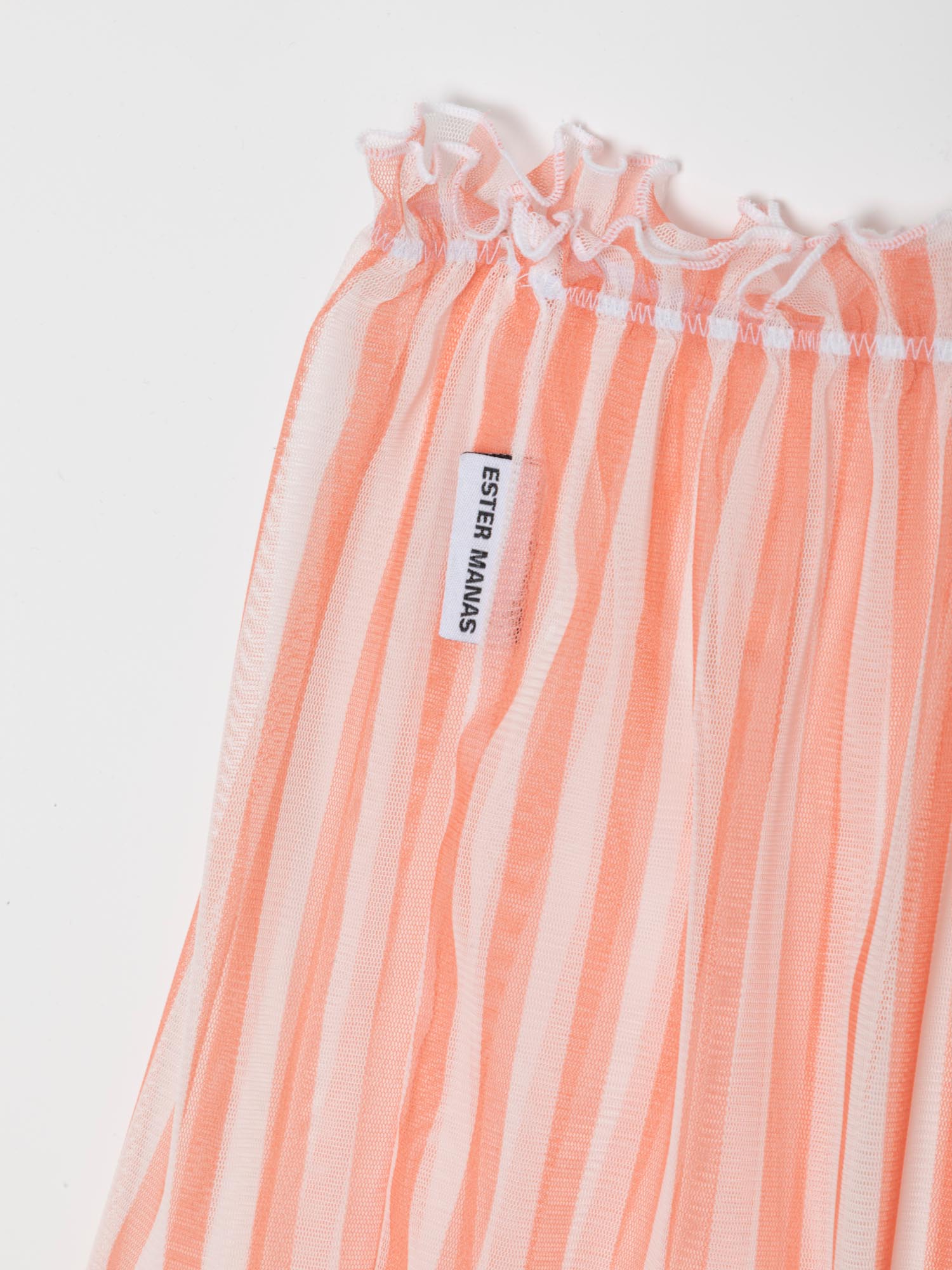 Peach Striped Easy Skirt