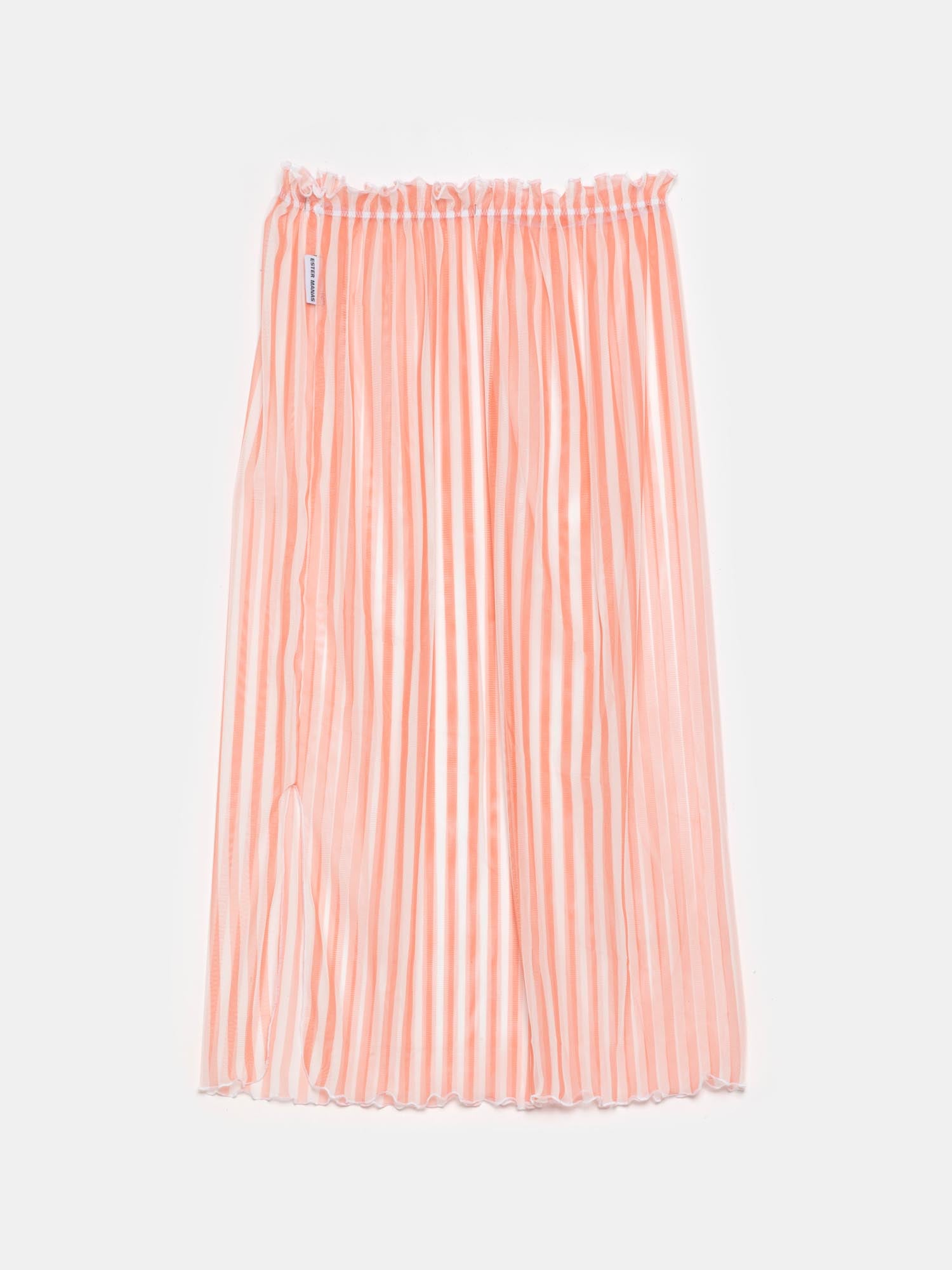 Peach Striped Easy Skirt