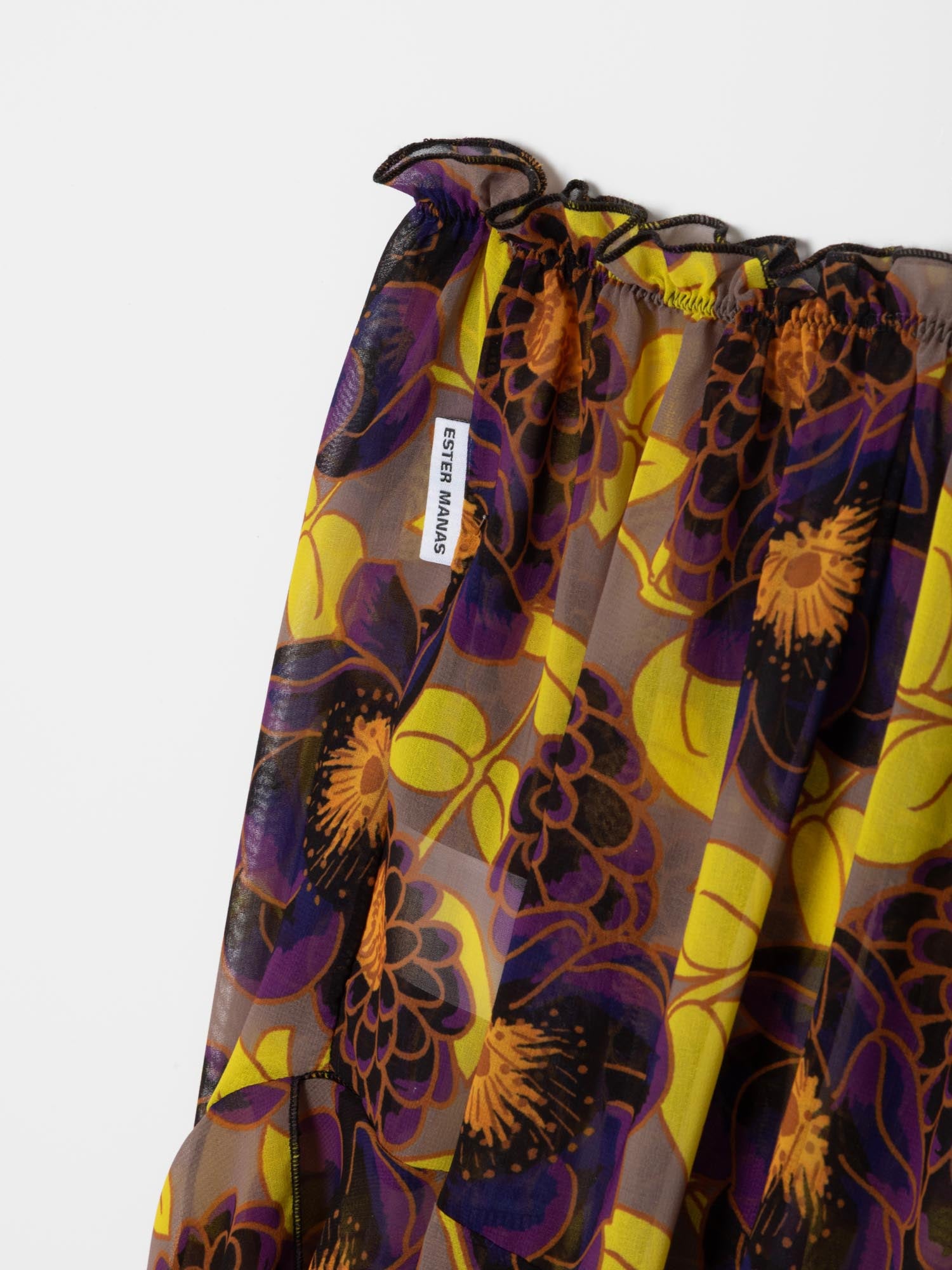 Multicolor Floral Asymmetric Skirt