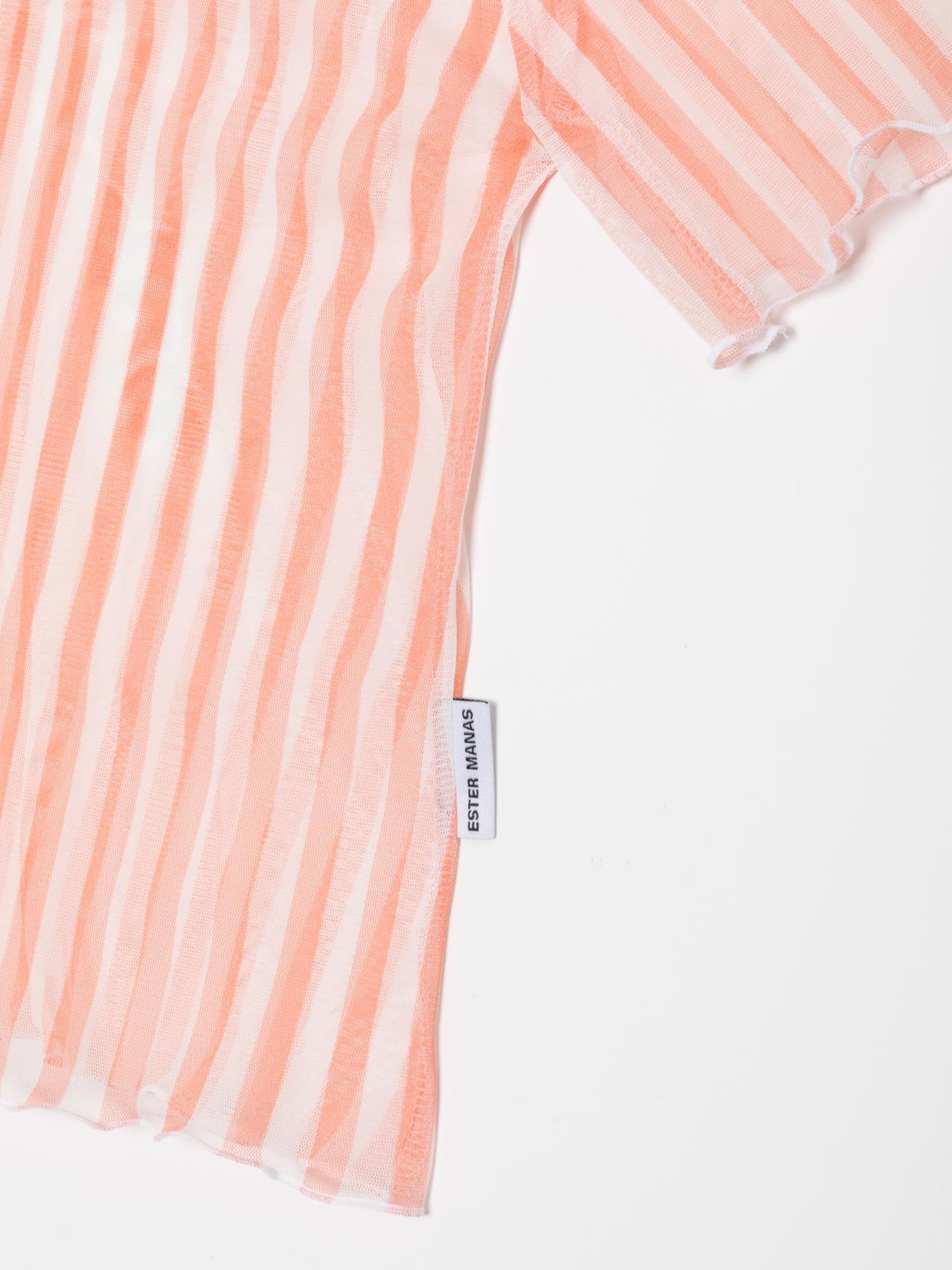 Peach Striped Easy Top