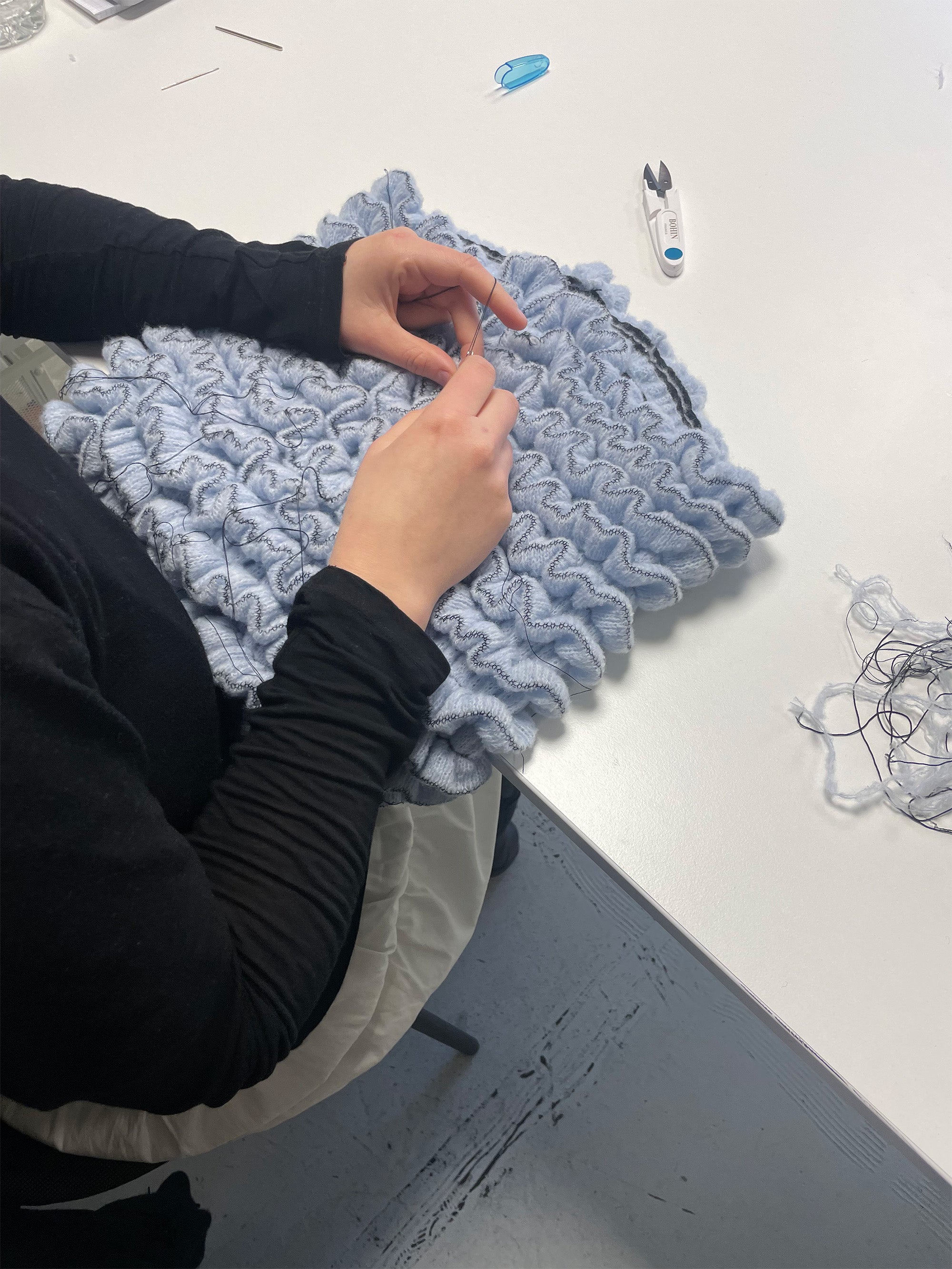 Ruched Wool Knit Briefs