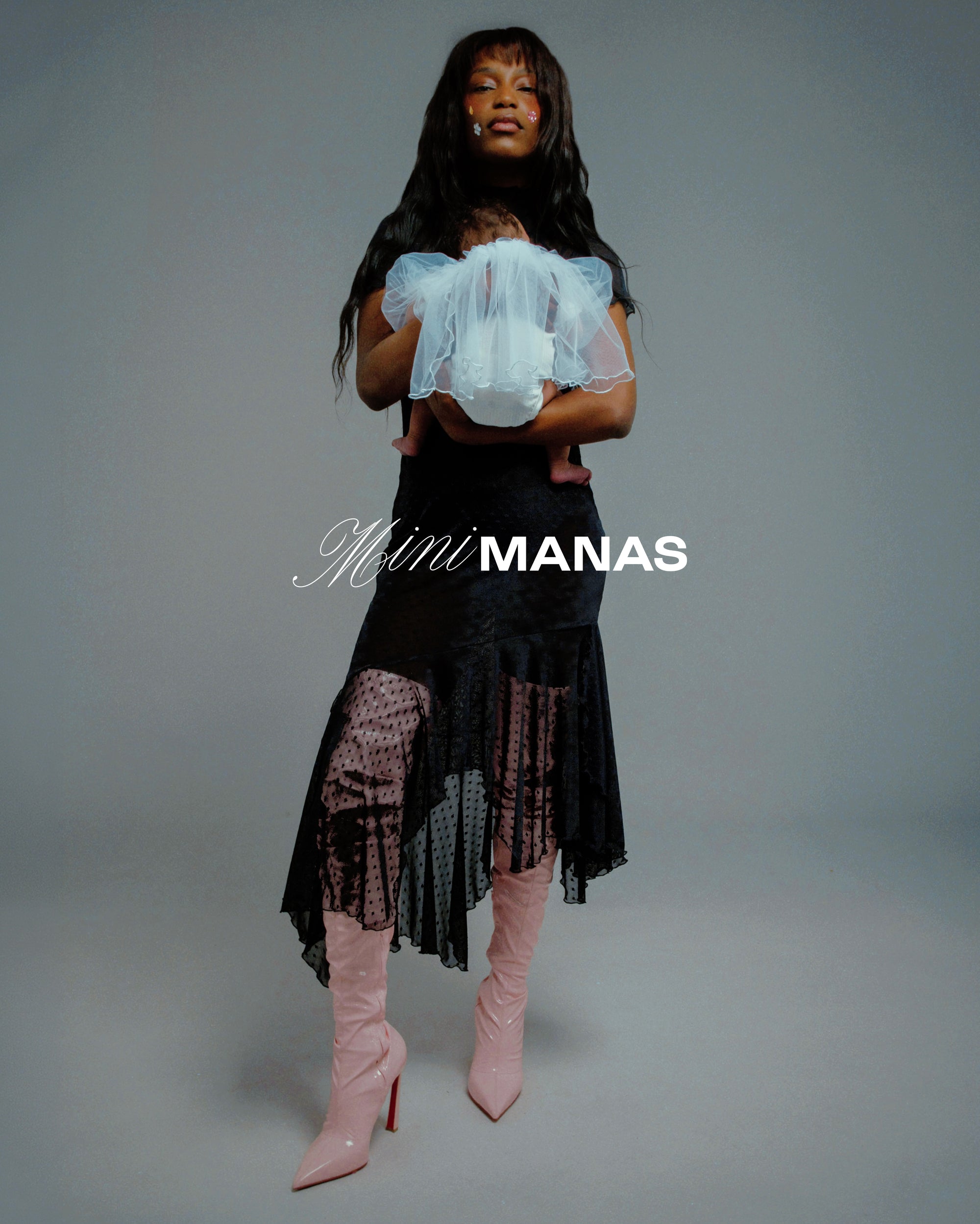 Mini Manas - White Maxi Gathered Blouse