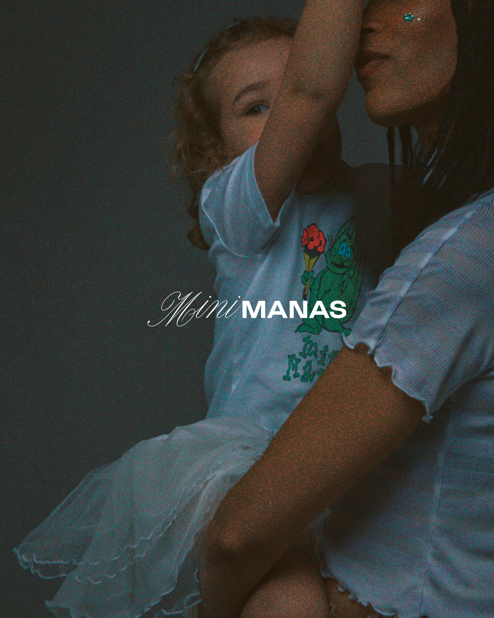 Mini Manas - The Quirky Green Cat T-shirt