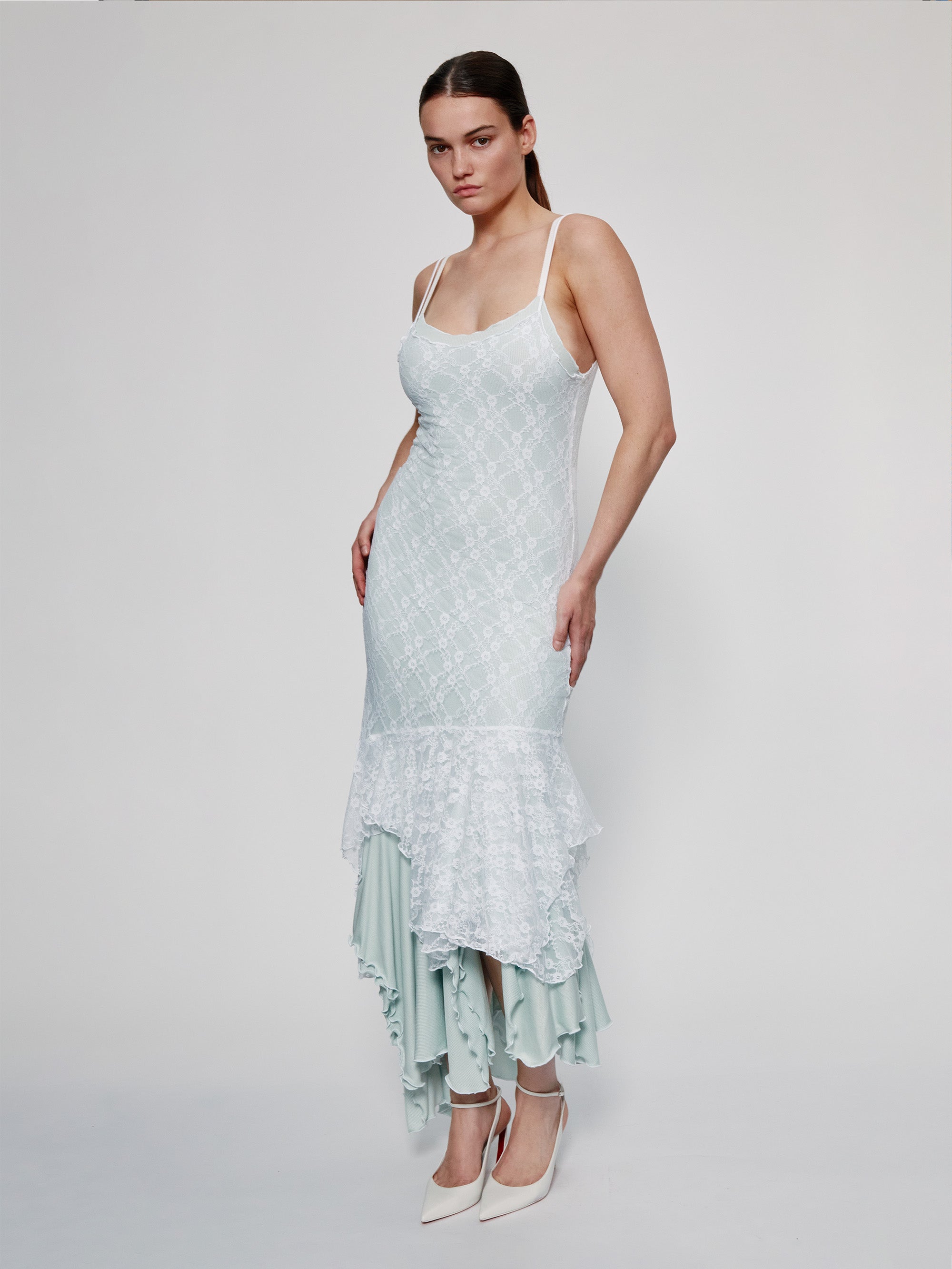 Mint Spaghetti Easy Dress