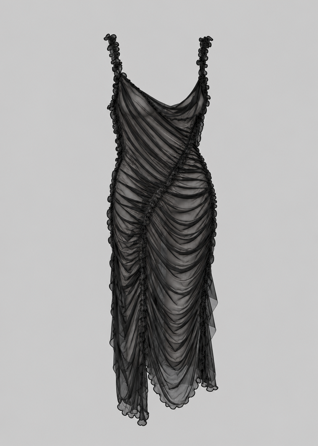 Black Ruched Dress