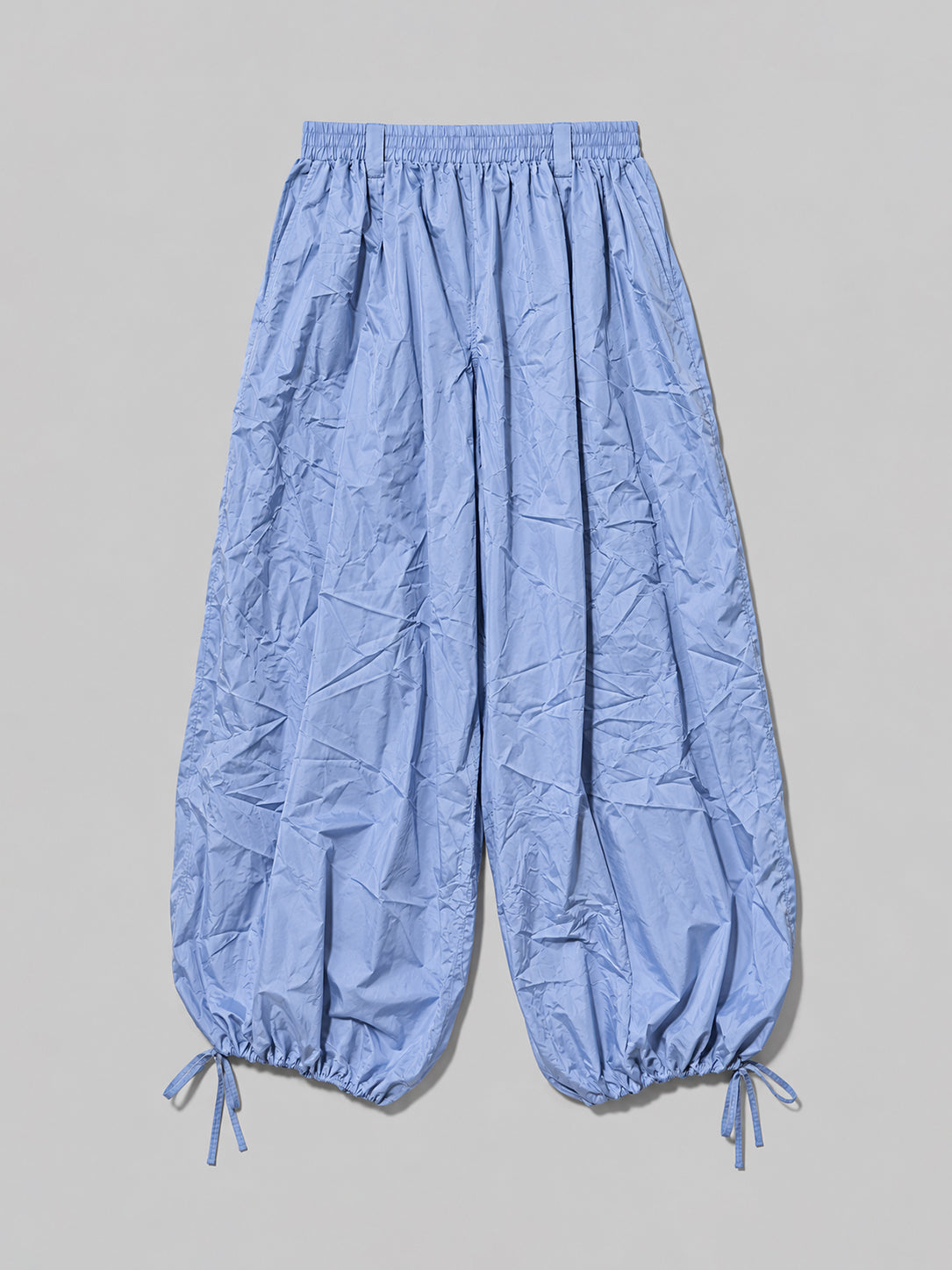 Blue Crumpled Parachute Pants